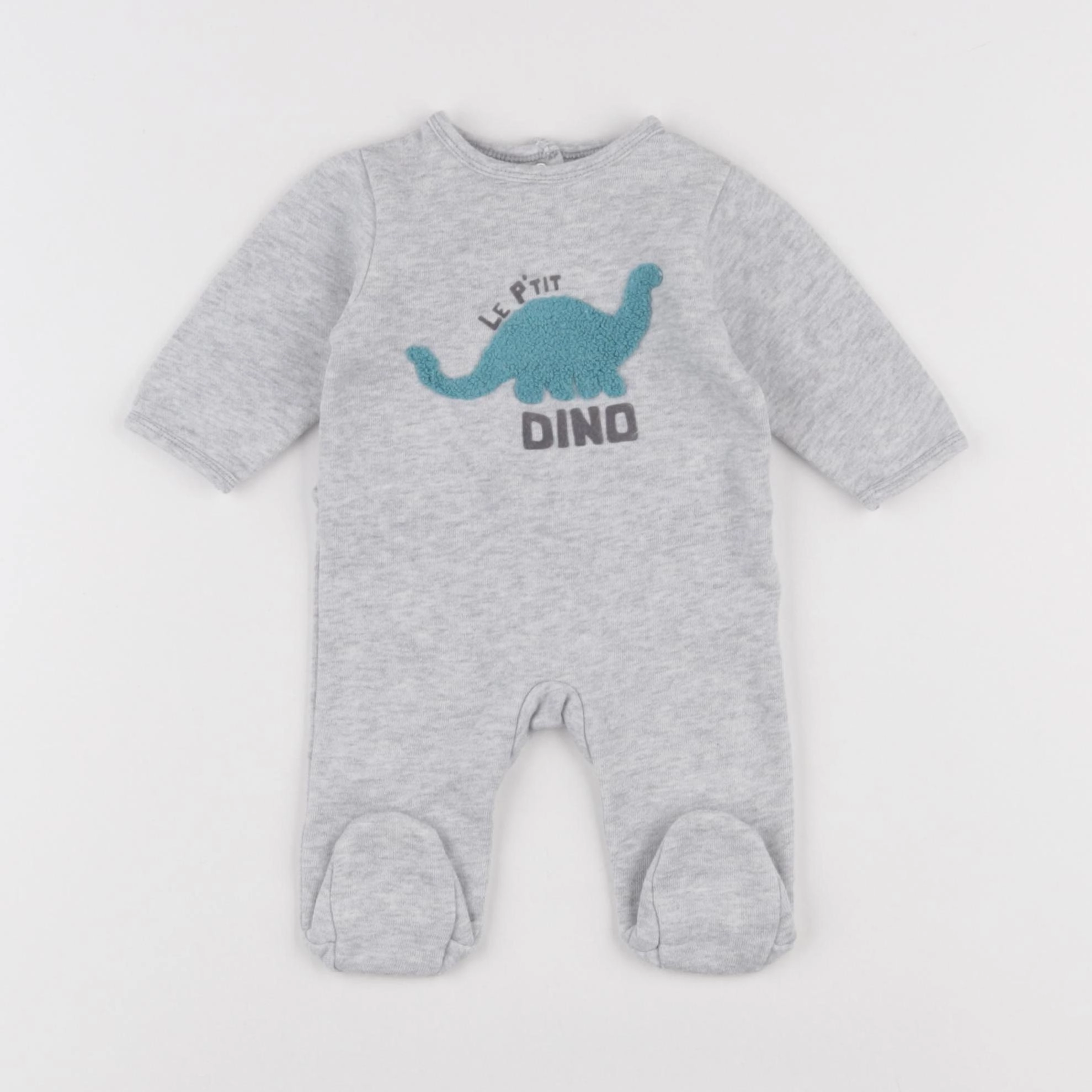 Vertbaudet - pyjama coton gris - 1 mois