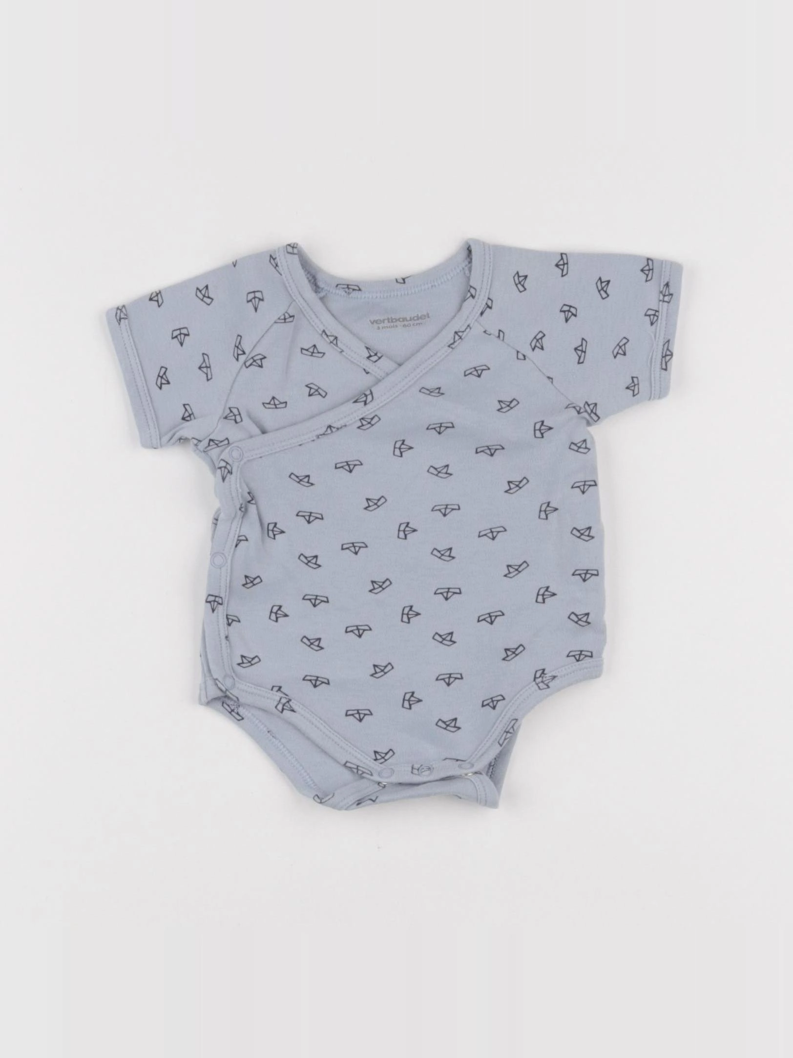 Vertbaudet - body bleu - 3 mois