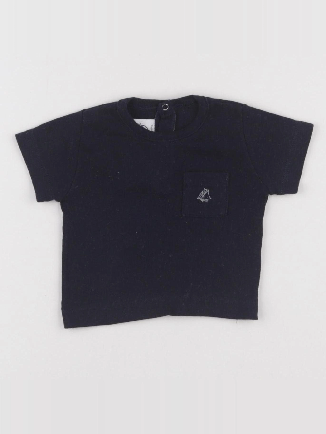 Petit Bateau - tee-shirt bleu - 3 mois