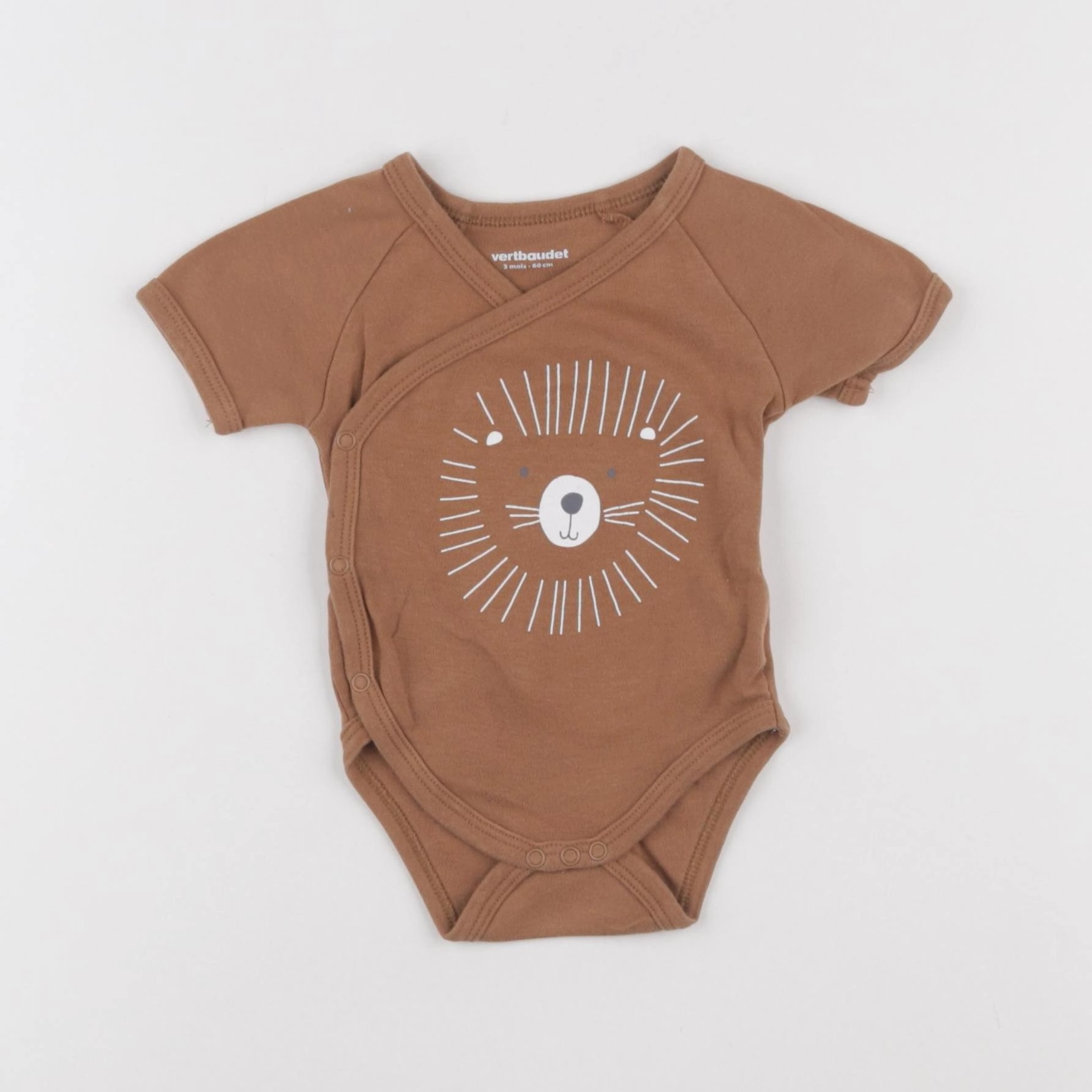 Vertbaudet - body marron - 3 mois