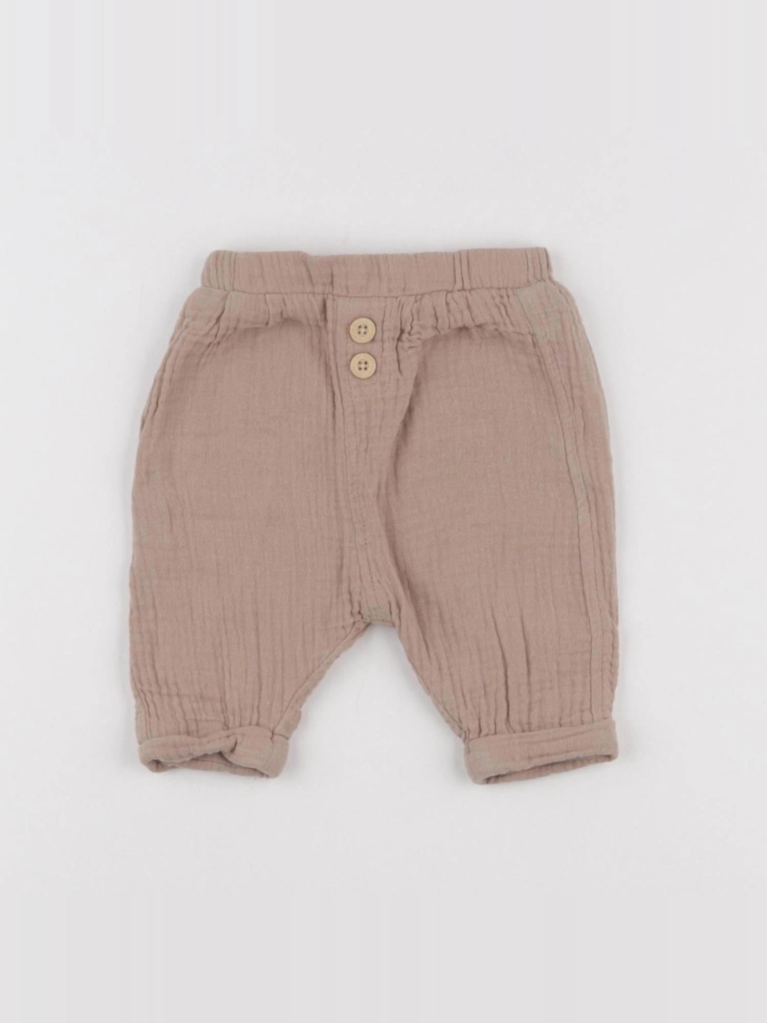 Vertbaudet - pantalon marron - 1 mois