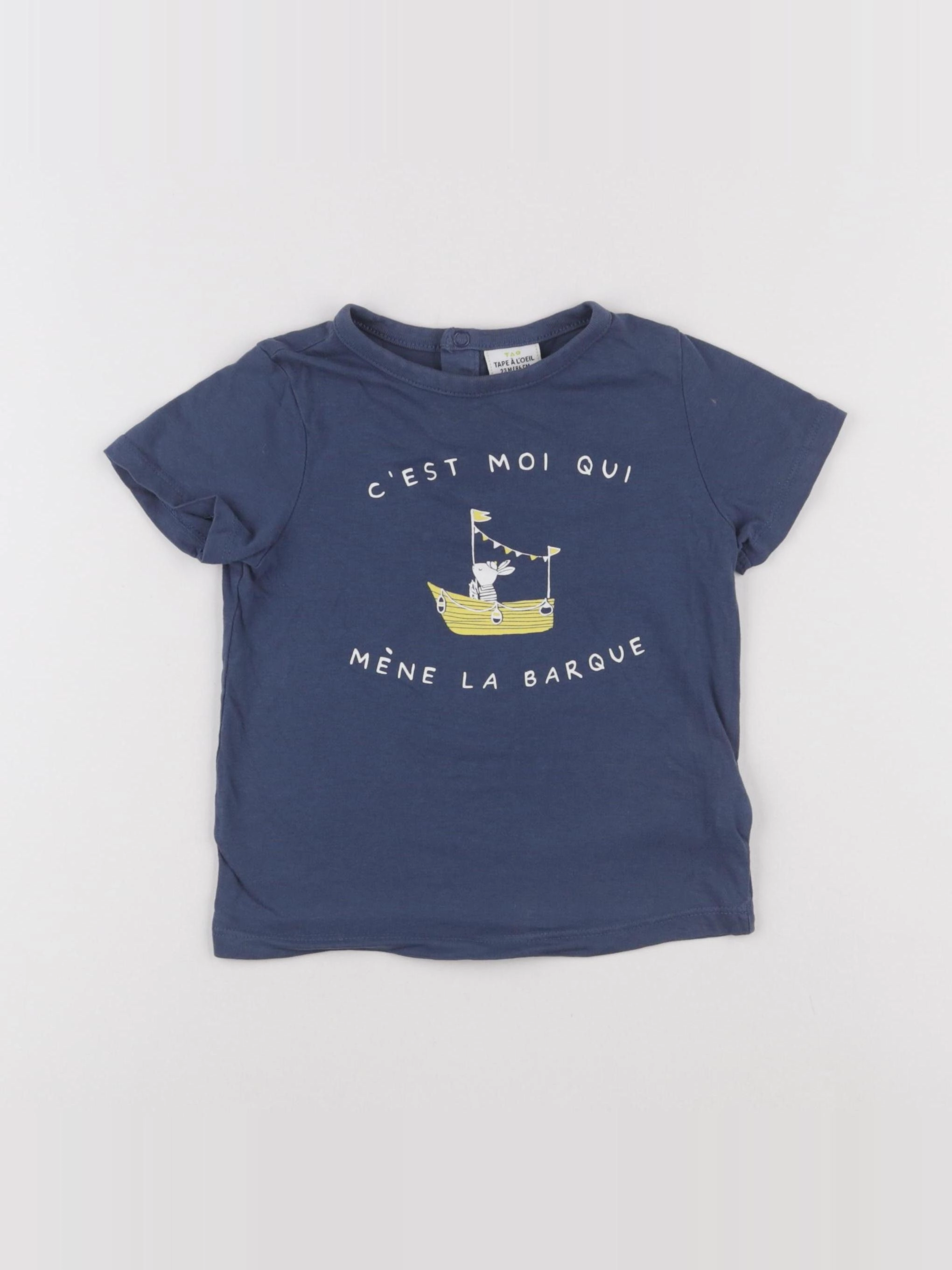 Tape à l'oeil - tee-shirt bleu, gris - 24 mois