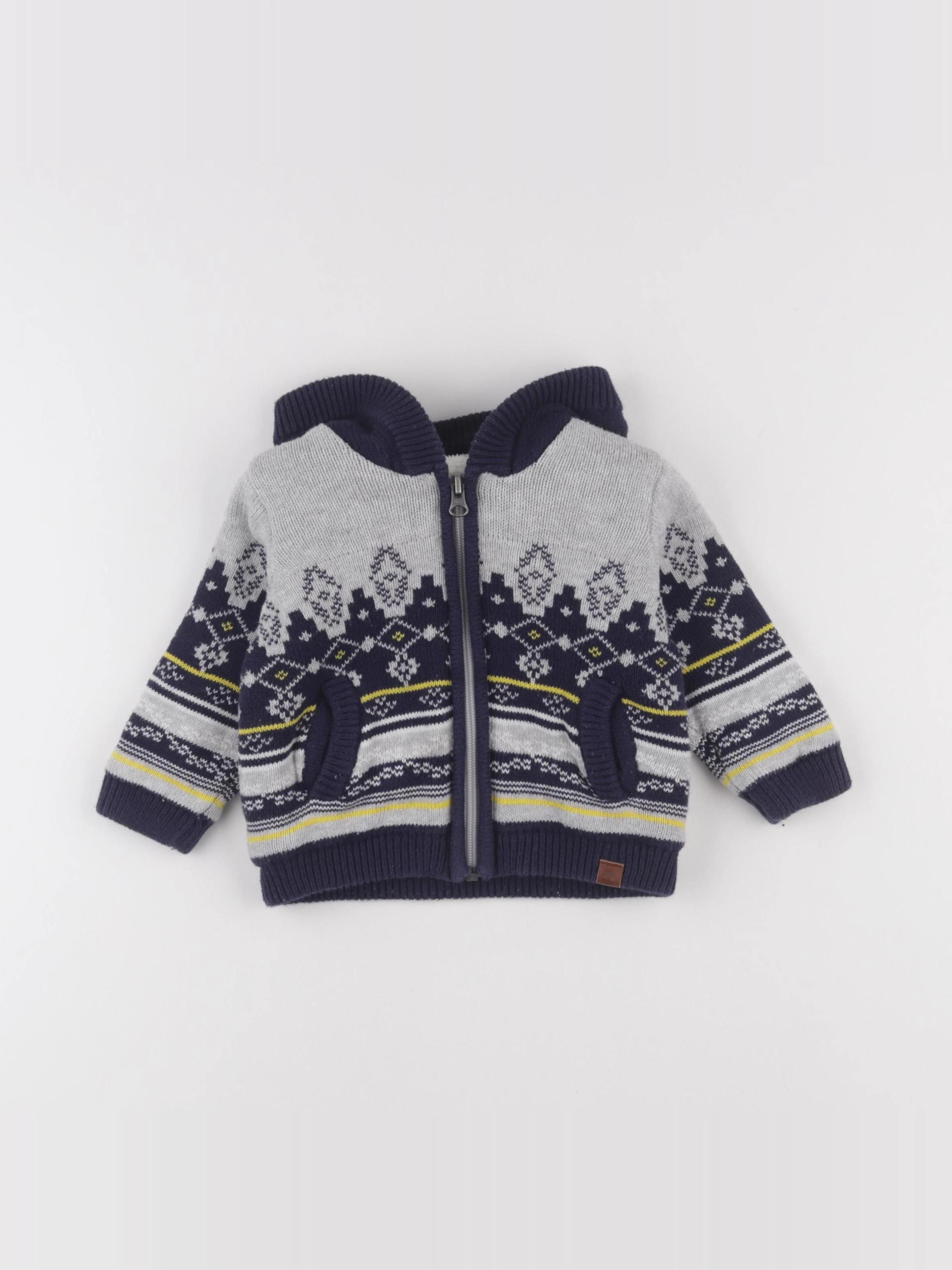 Timberland - pull gris, bleu - 18 mois