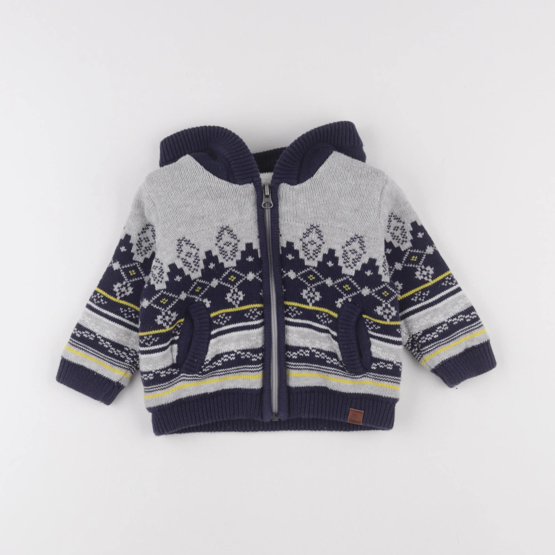Timberland - pull gris, bleu - 18 mois