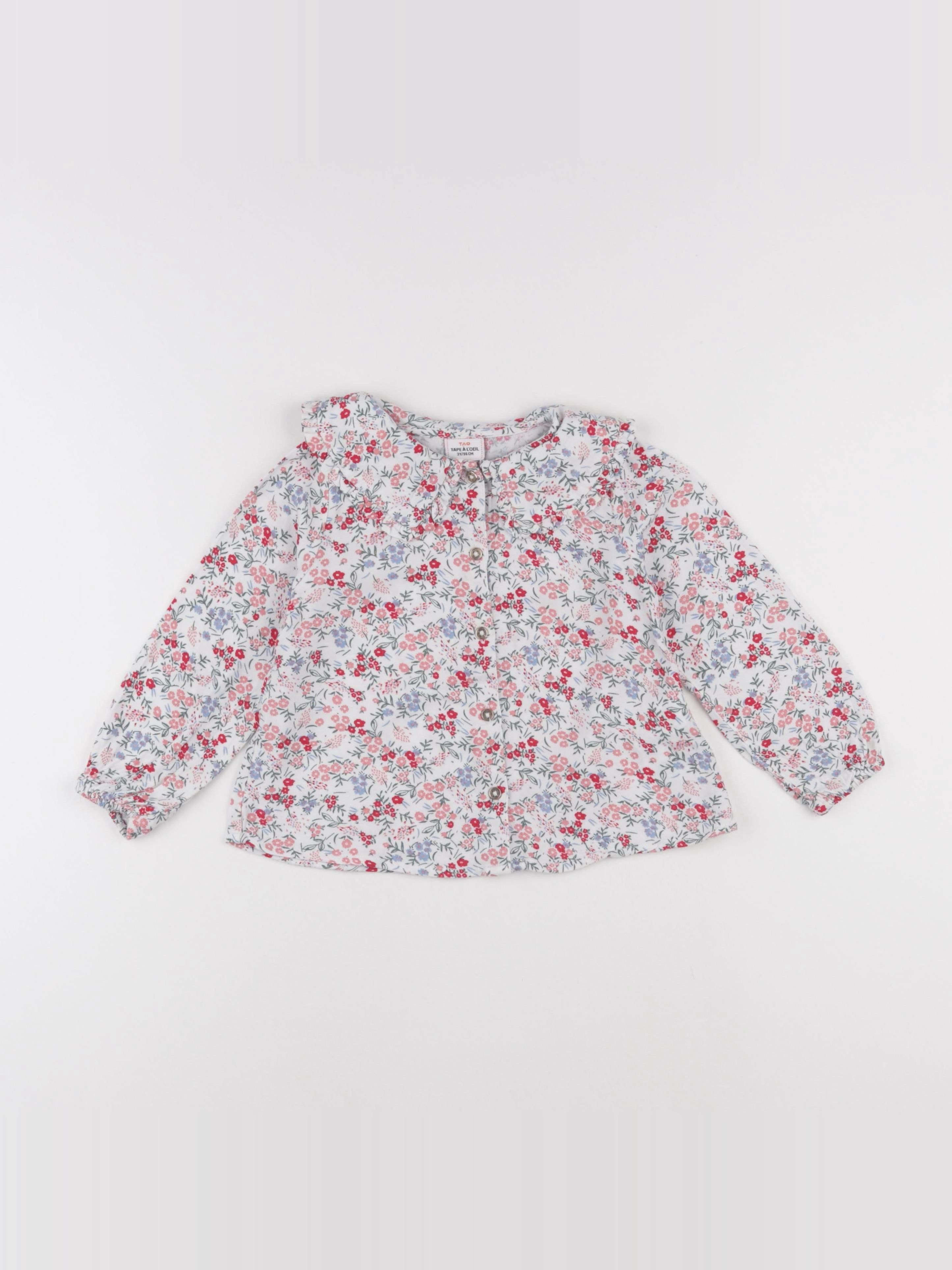 Tape à l'oeil - blouse blanc, rose - 3 ans