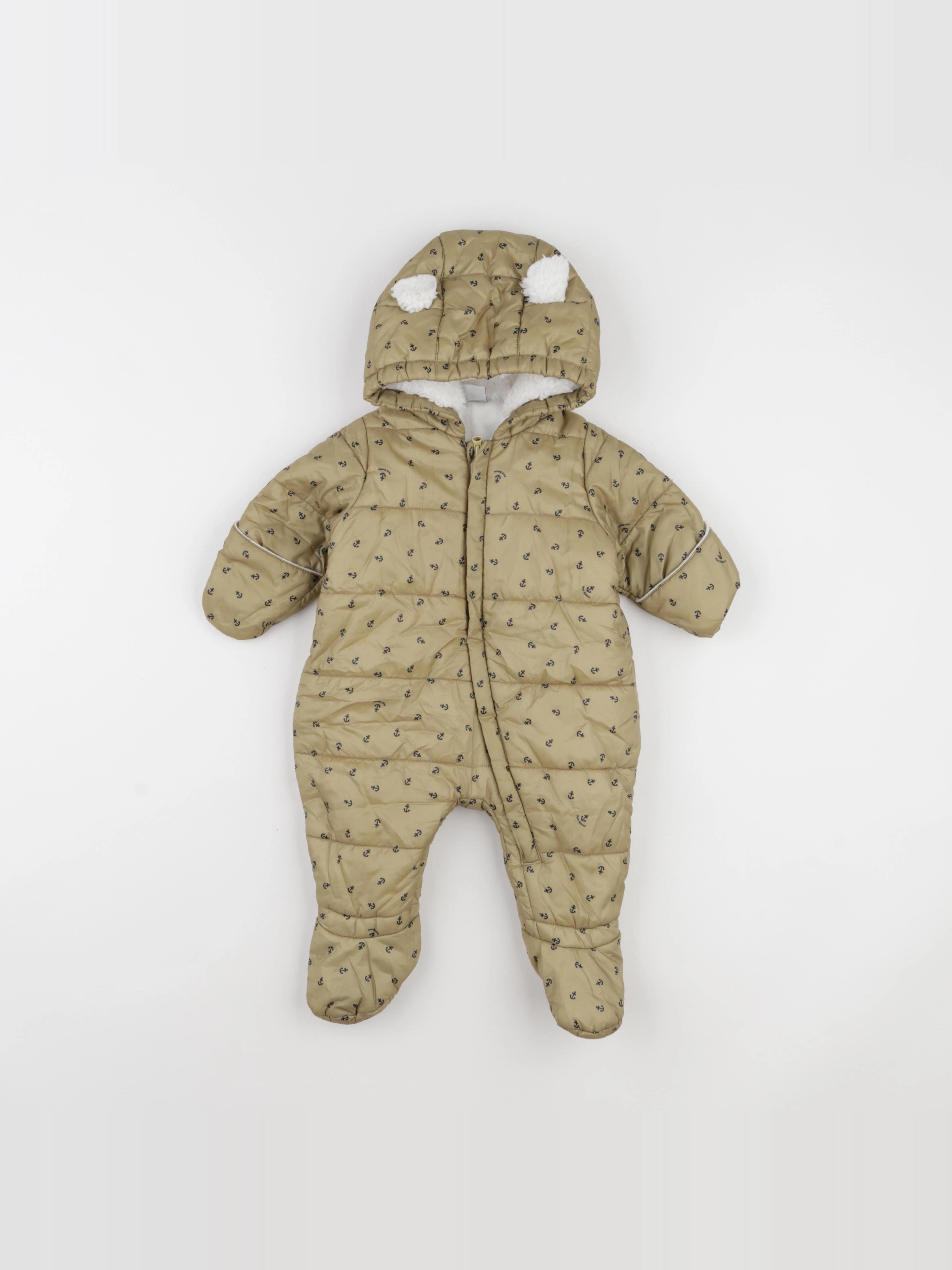Petit Bateau - combi-pilote vert - 3 mois