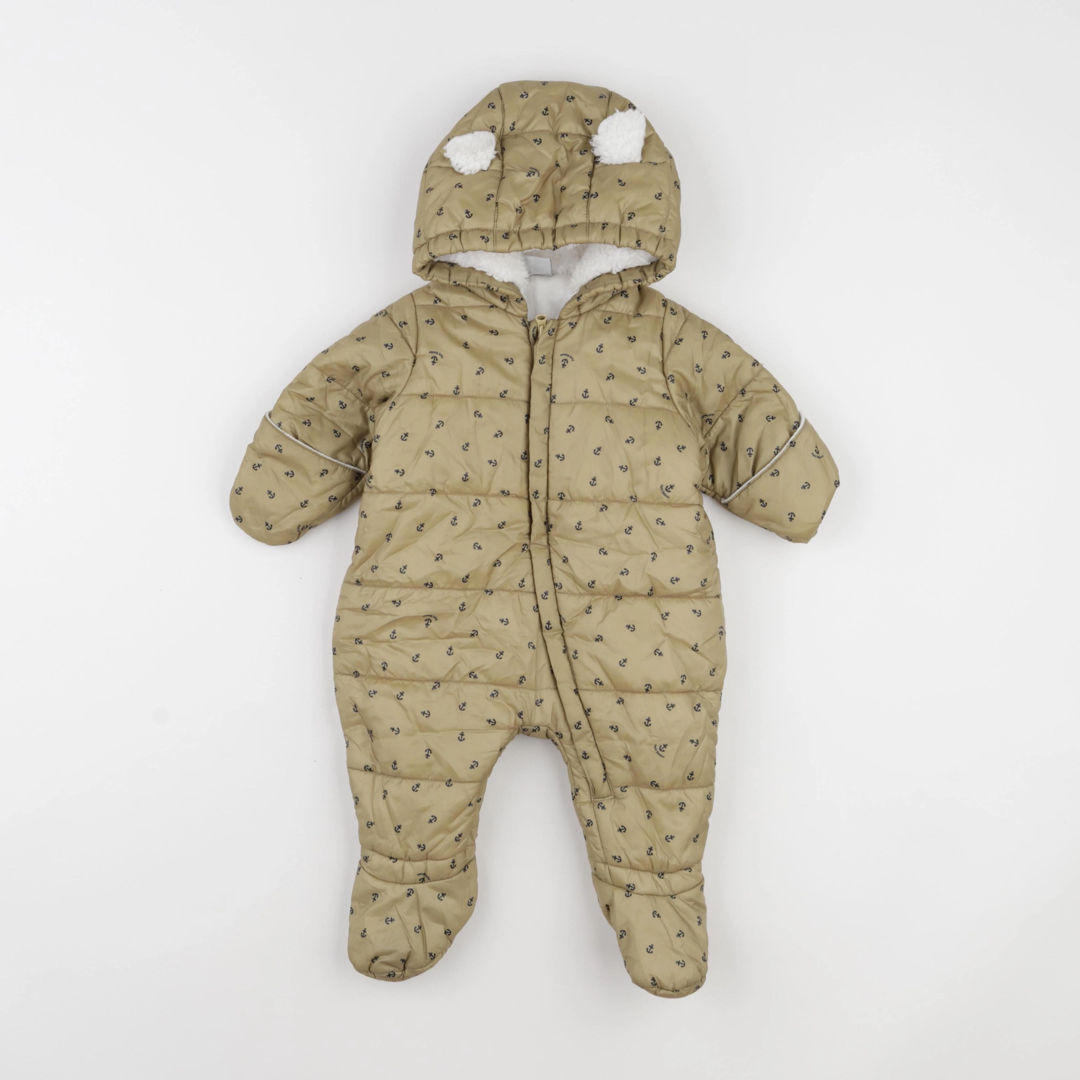 Petit Bateau - combi-pilote vert - 3 mois