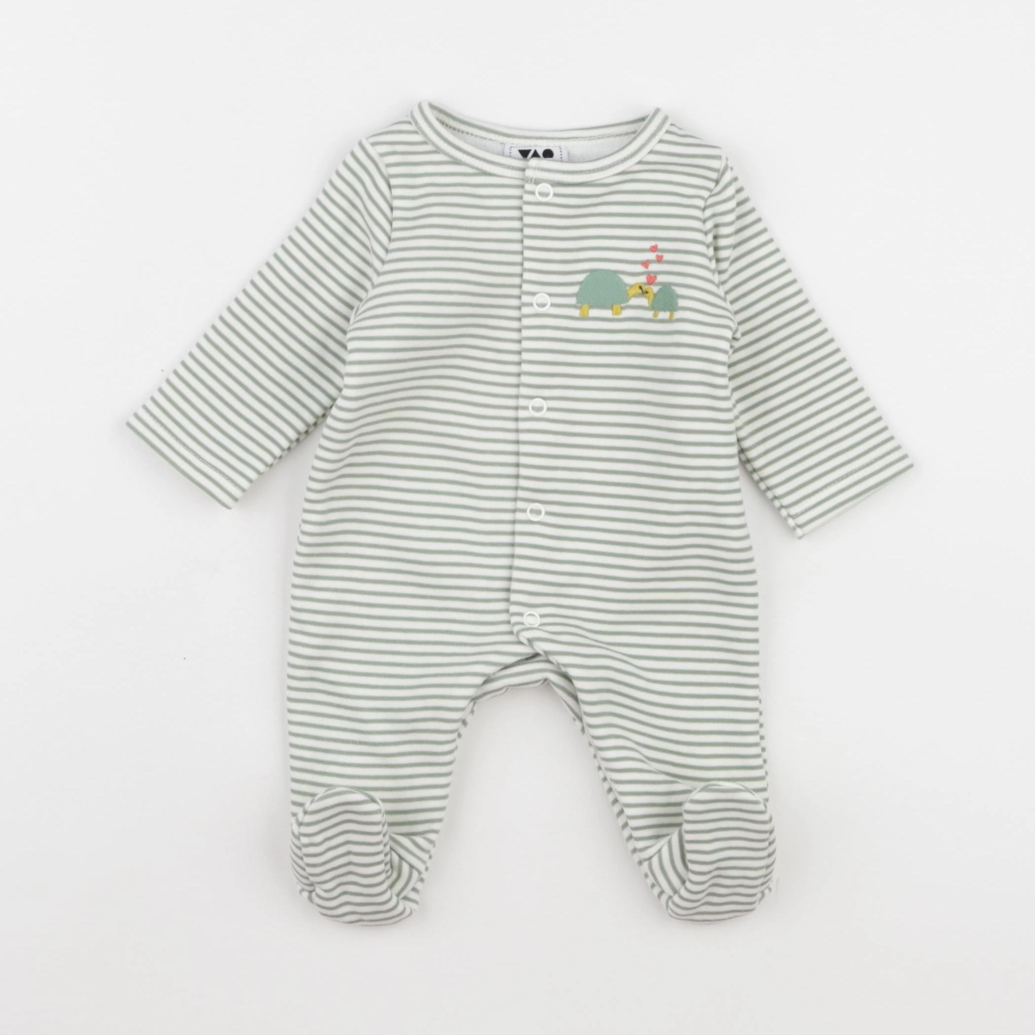 Tape à l'oeil - pyjama coton vert - 1 mois
