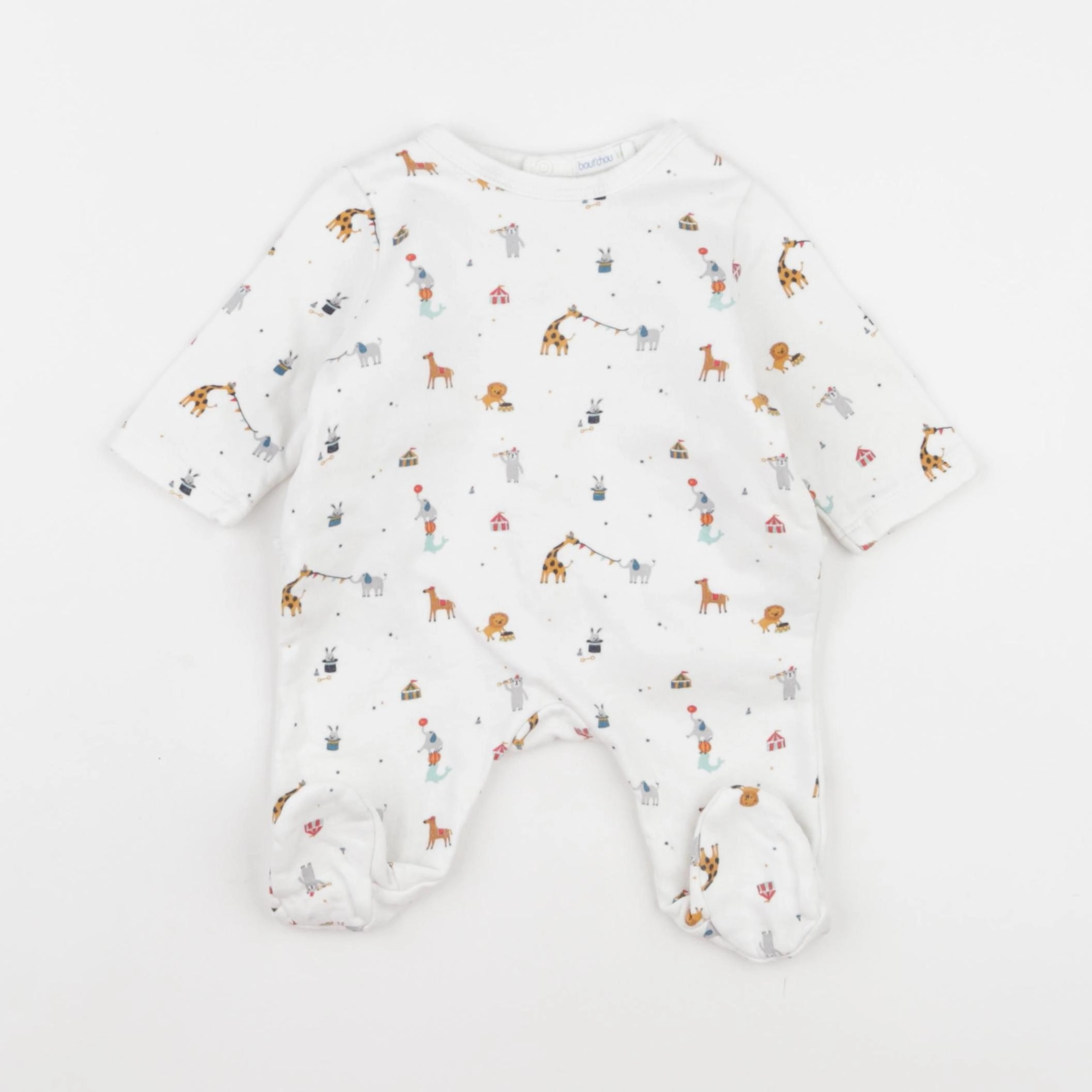 Boutchou - pyjama coton blanc - 1 mois