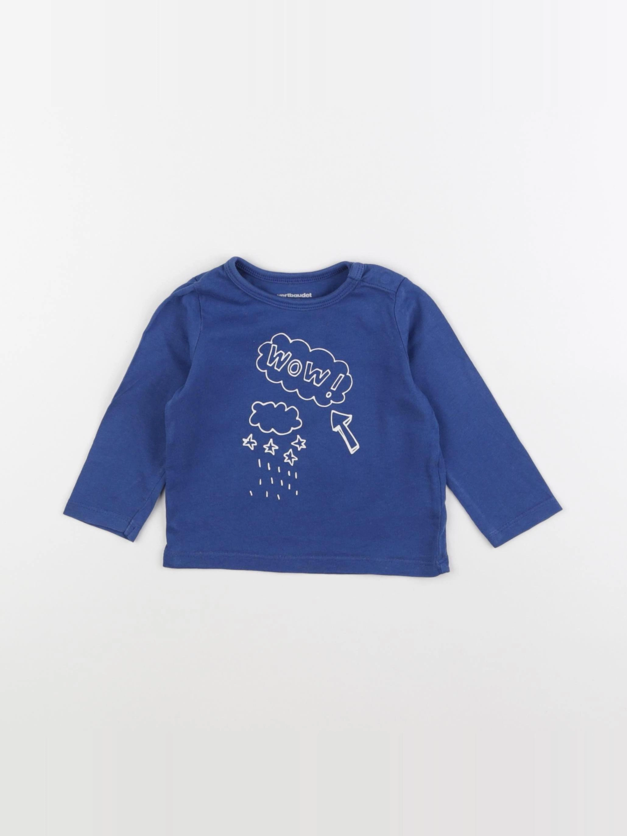 Vertbaudet - tee-shirt bleu - 9 mois