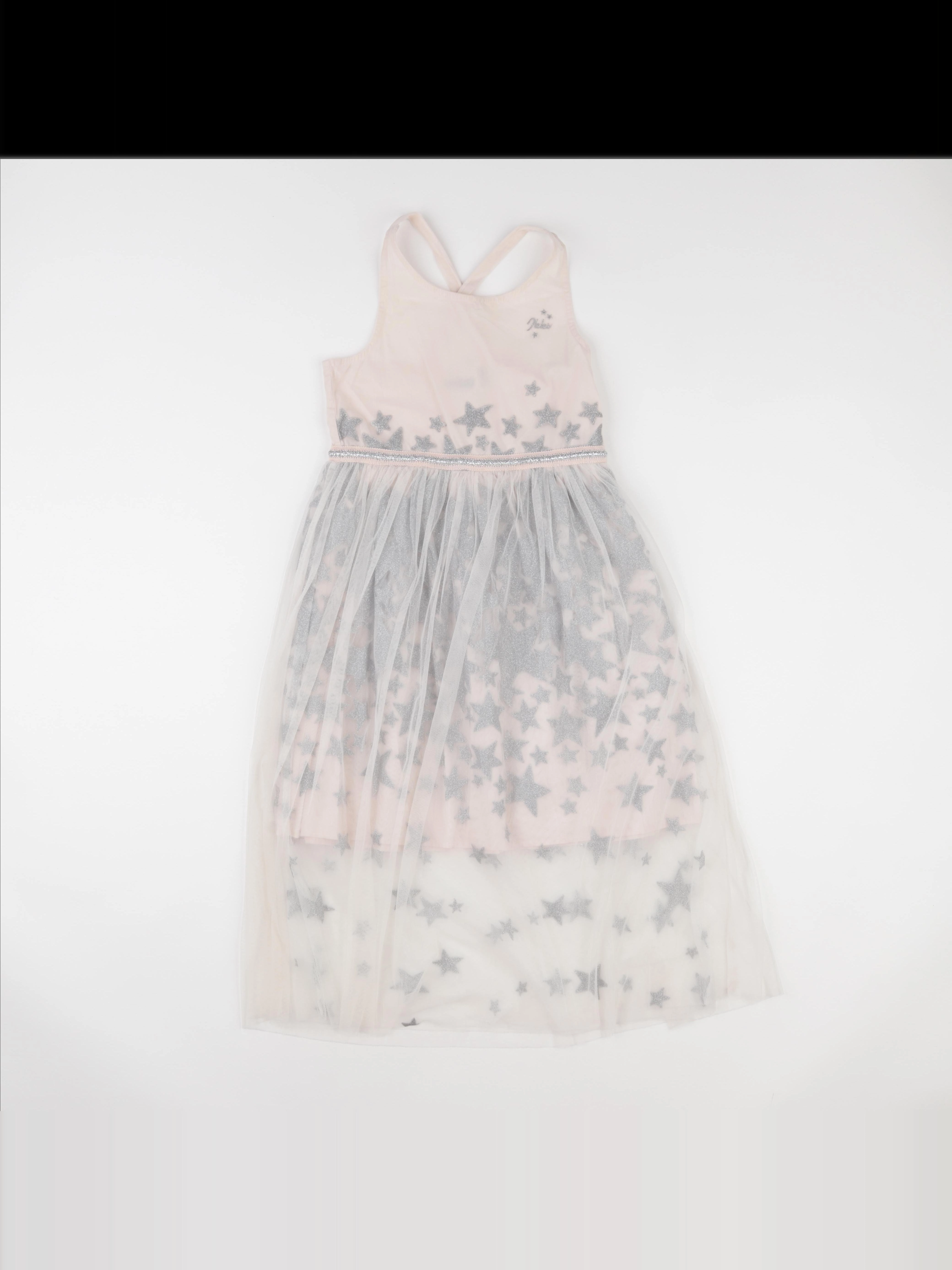 IKKS - robe gris, rose - 8 ans