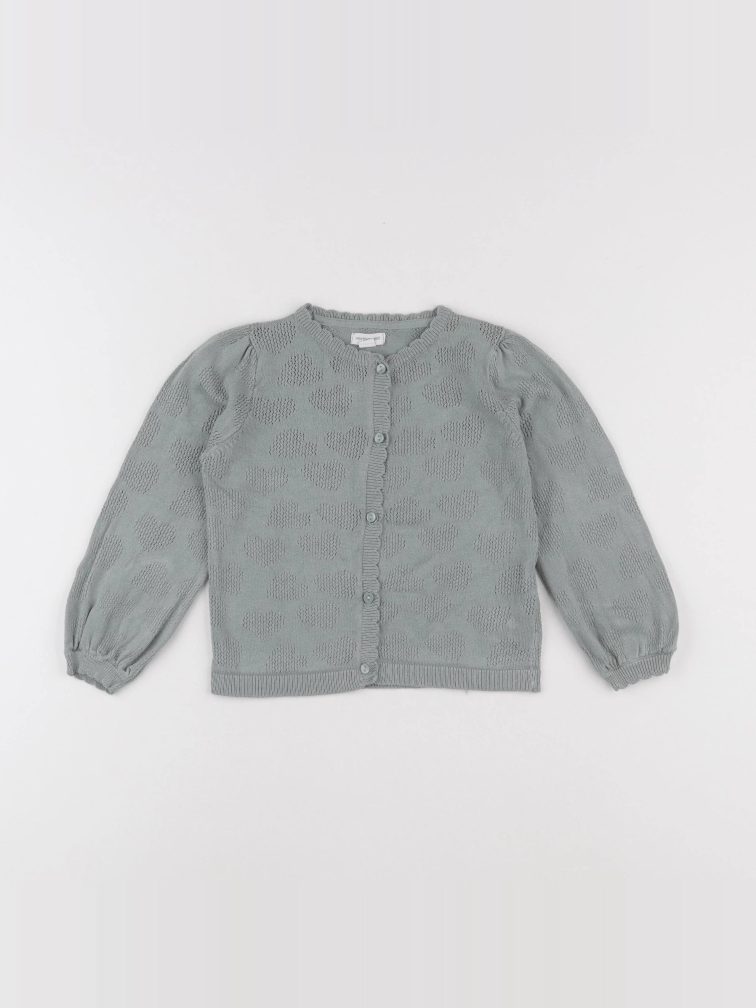 Vertbaudet - gilet vert - 24 mois