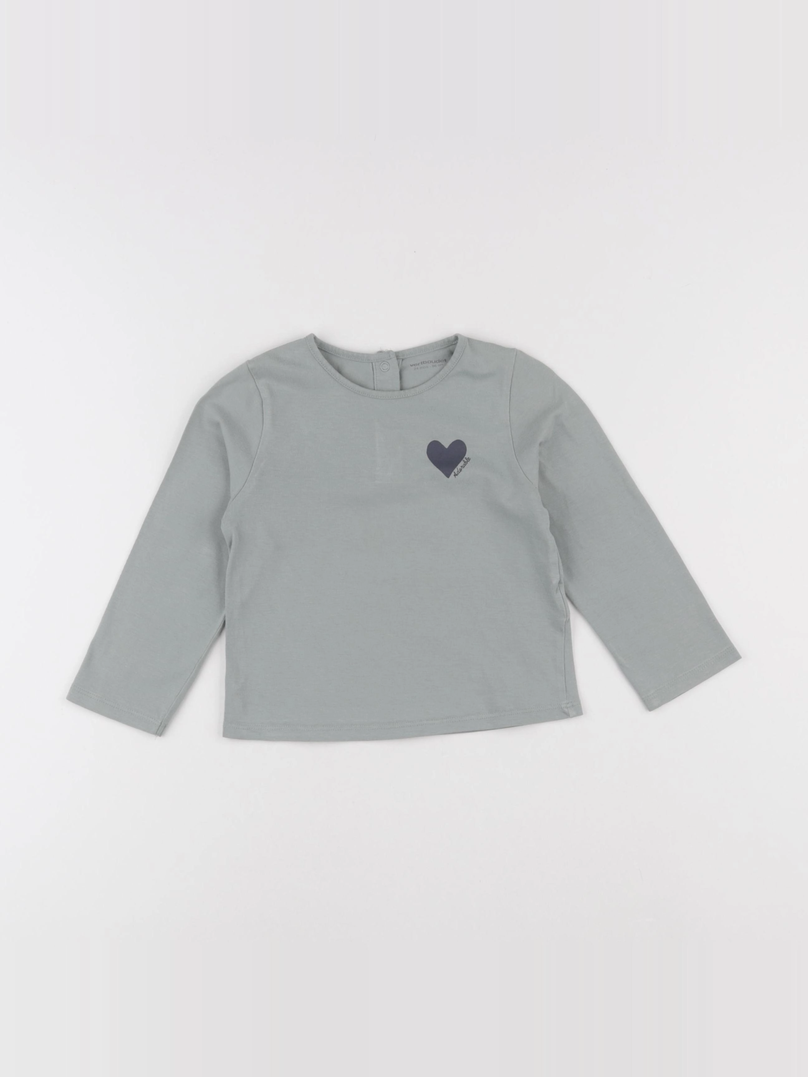 Vertbaudet - tee-shirt vert - 24 mois