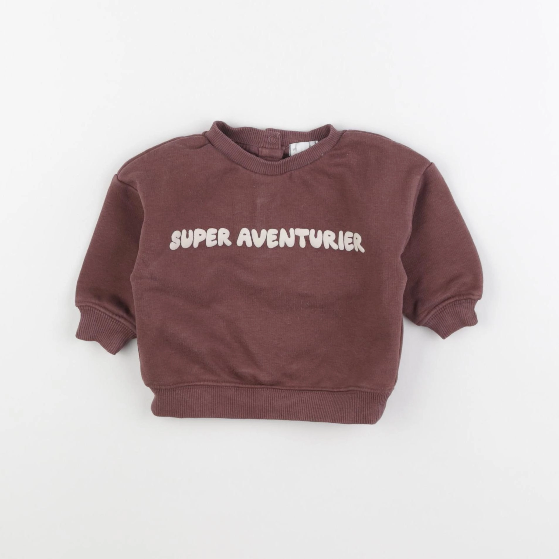 Vertbaudet - sweat marron - 6 mois