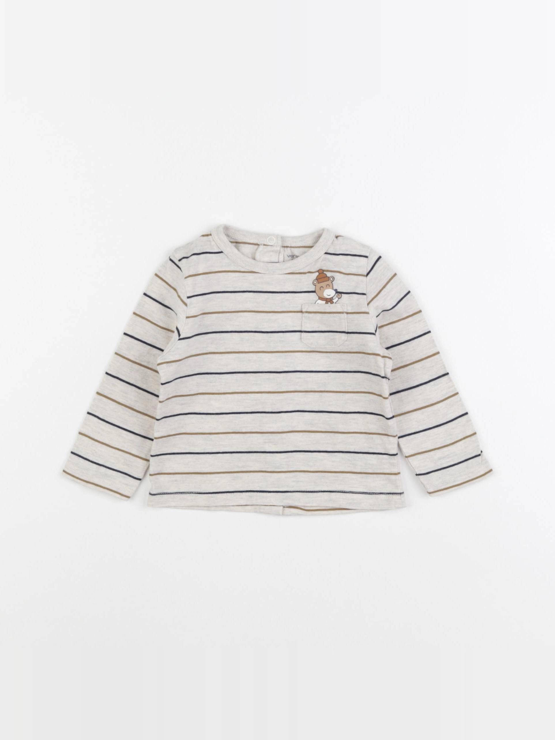 Vertbaudet - tee-shirt beige - 6 mois