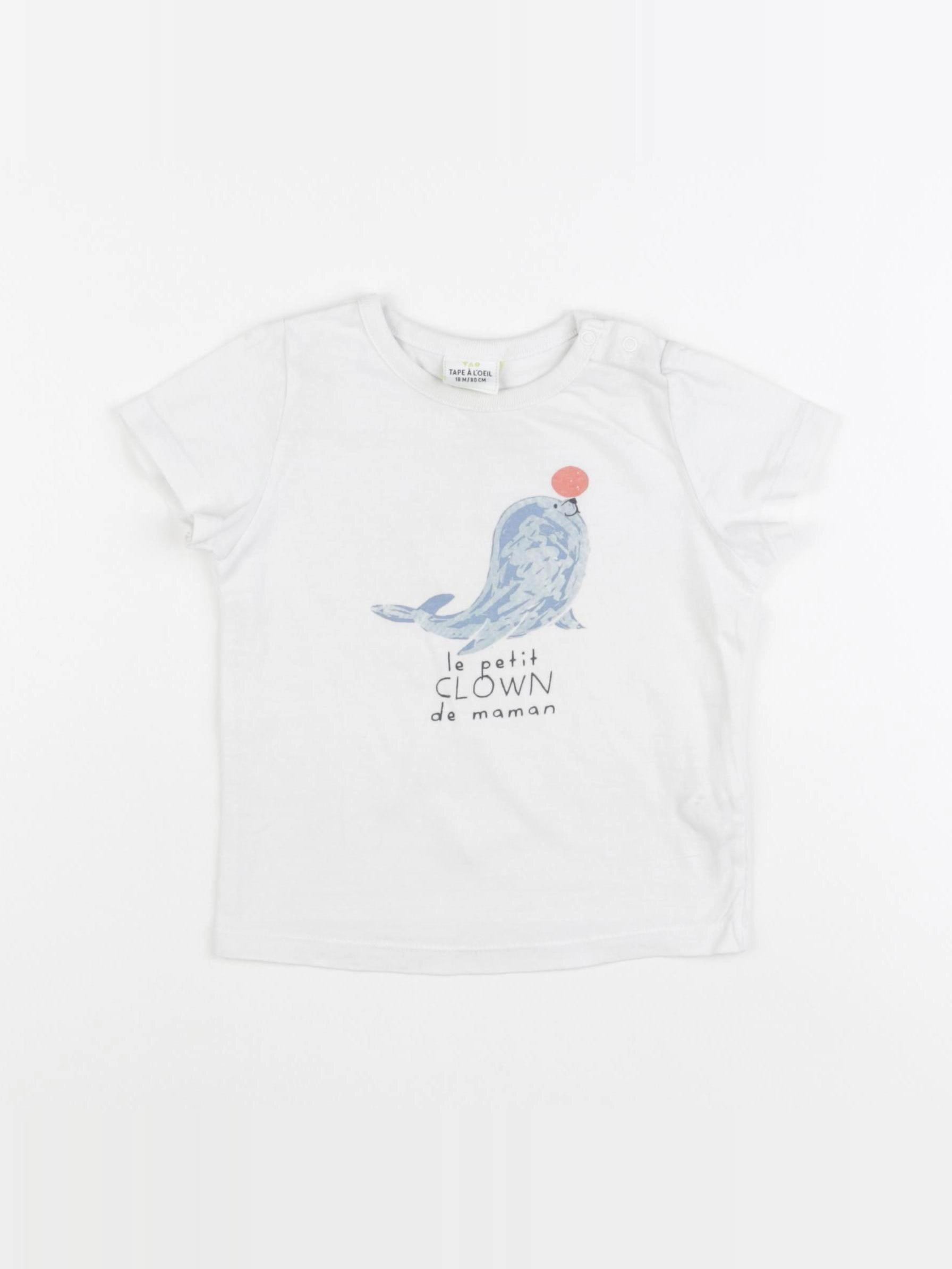Tape à l'oeil - tee-shirt blanc - 18 mois