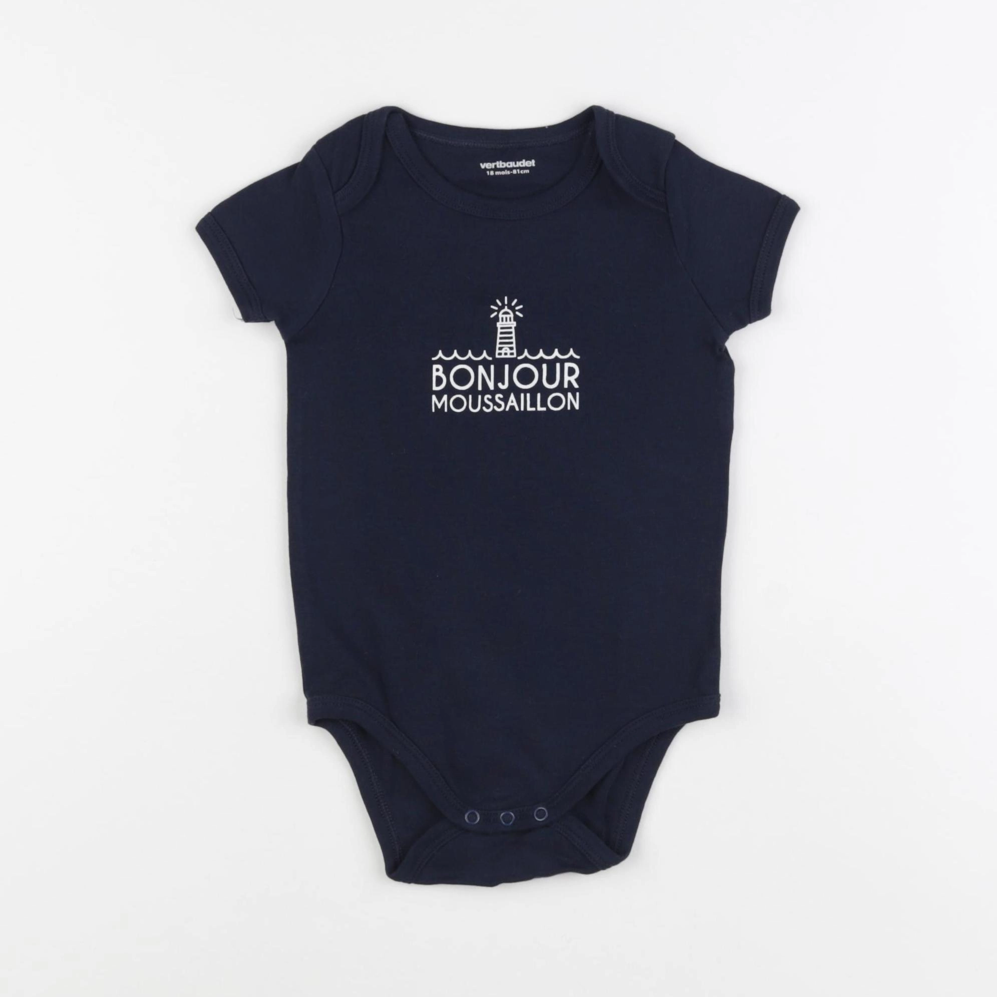 Vertbaudet - body bleu - 18 mois