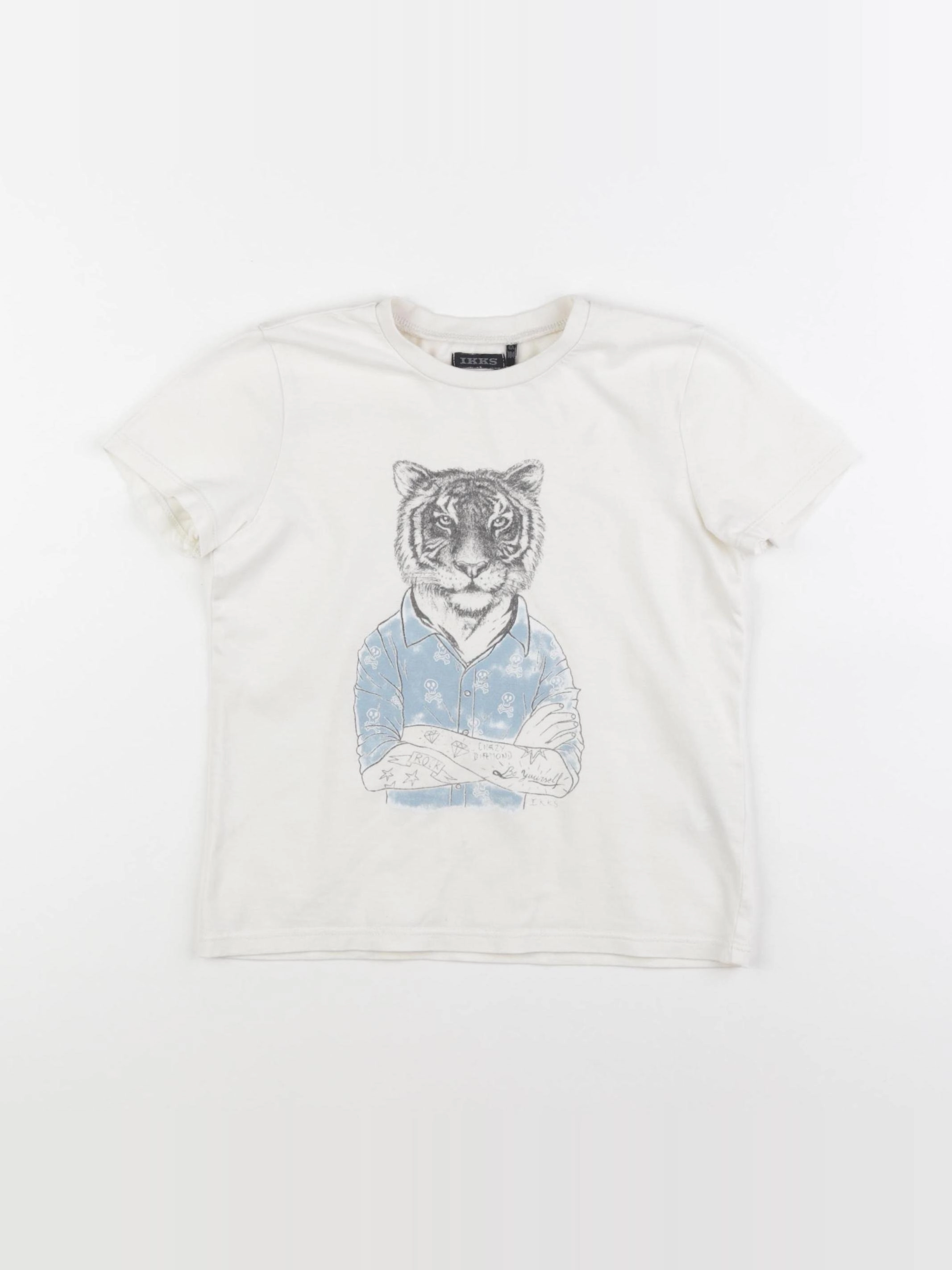 IKKS - tee-shirt beige - 4 ans