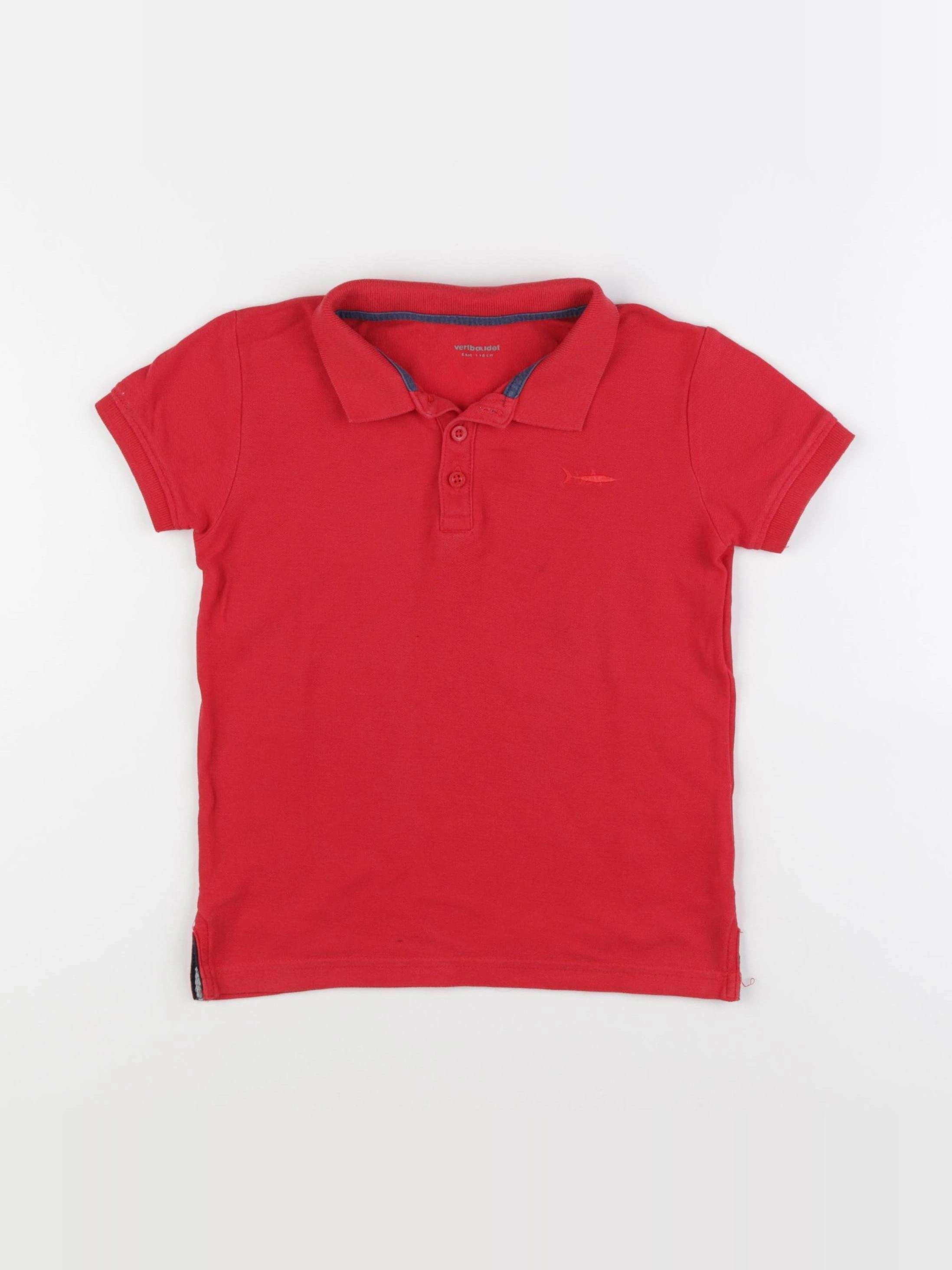 Vertbaudet - polo rouge - 6 ans