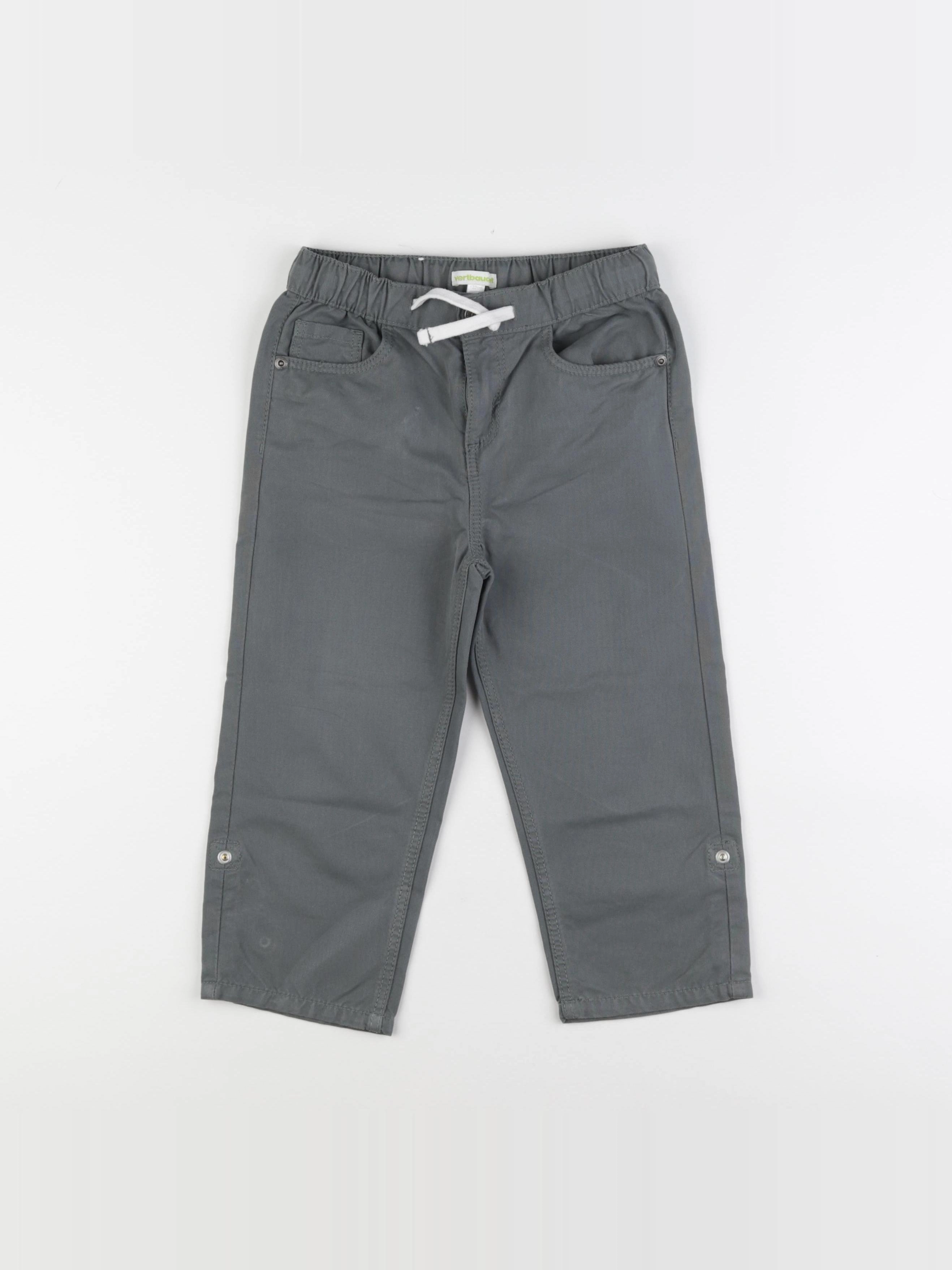 Vertbaudet - pantalon vert - 7 ans