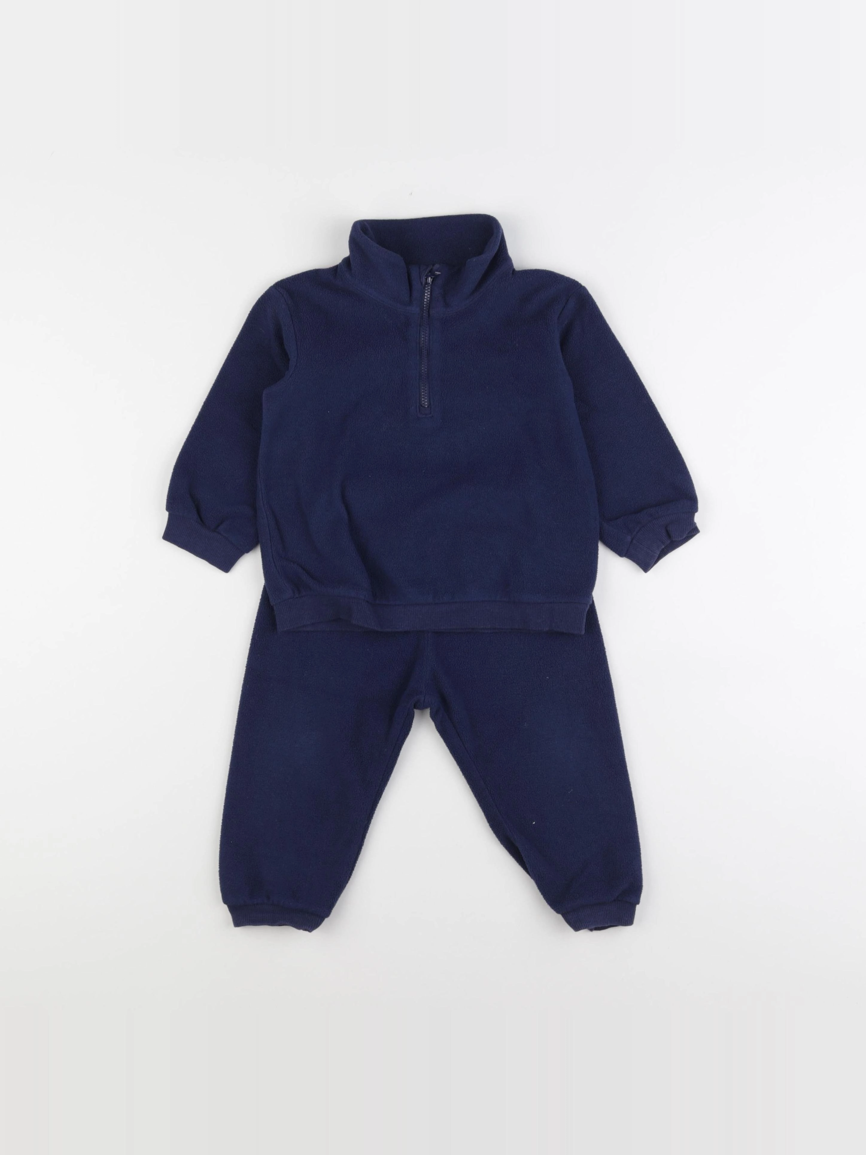 H&M - ensemble polaire  bleu - 12/18 mois