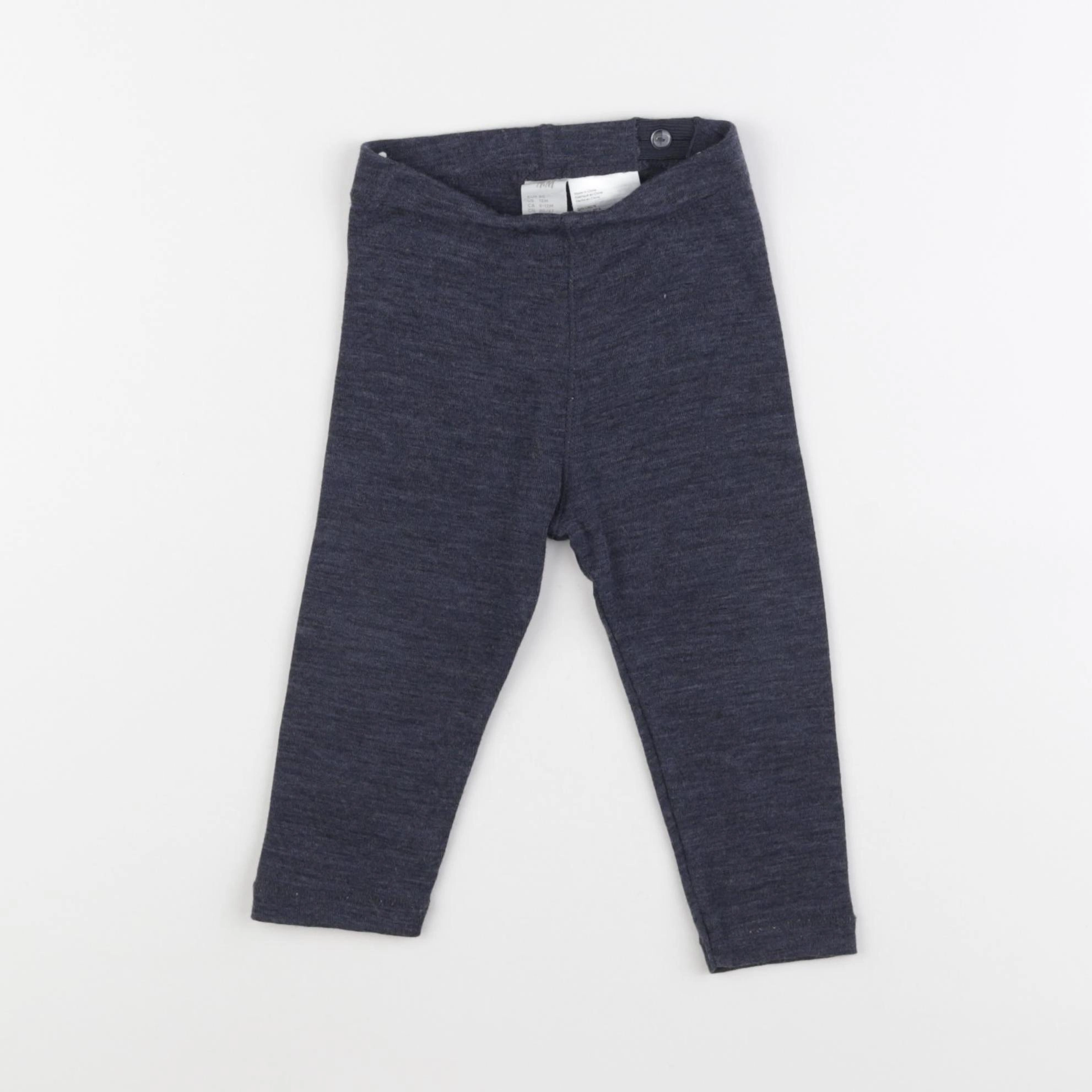 H&M - legging bleu - 9/12 mois