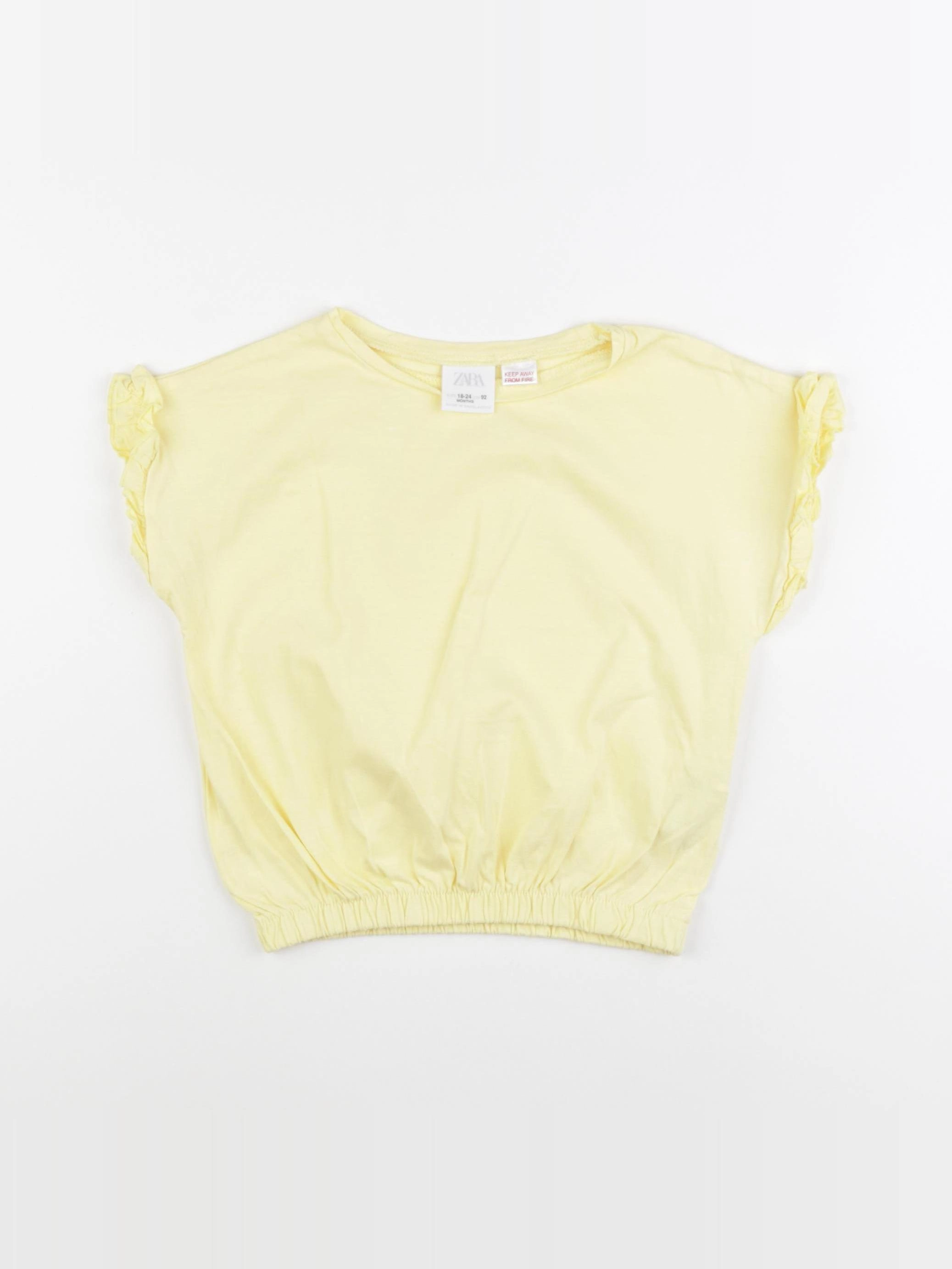 Zara - tee-shirt jaune - 18 mois à 2 ans