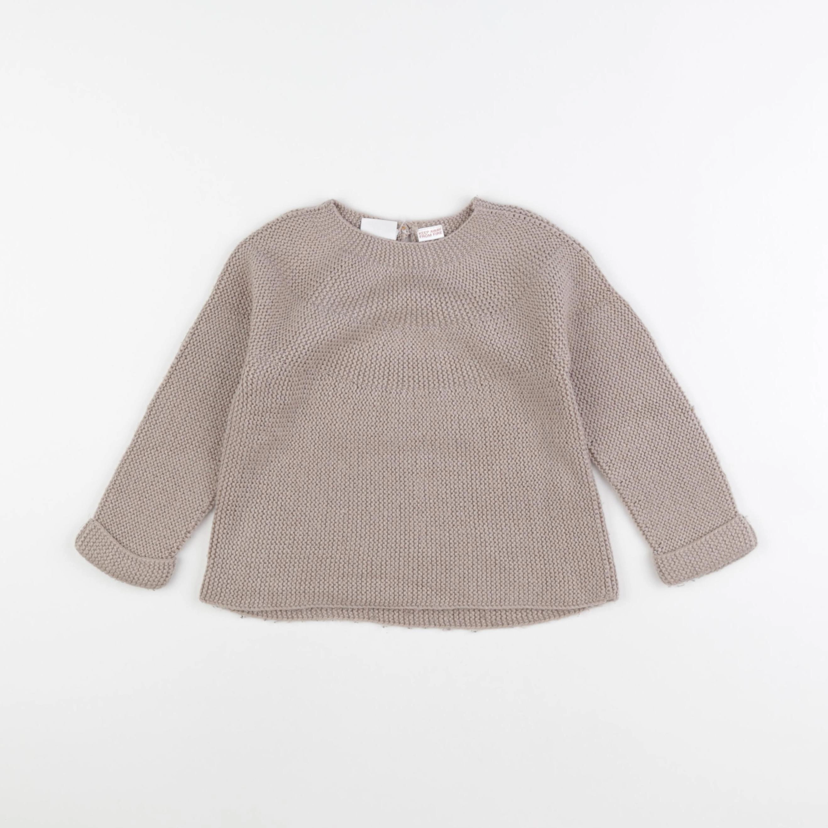 Zara - pull marron - 2/3 ans