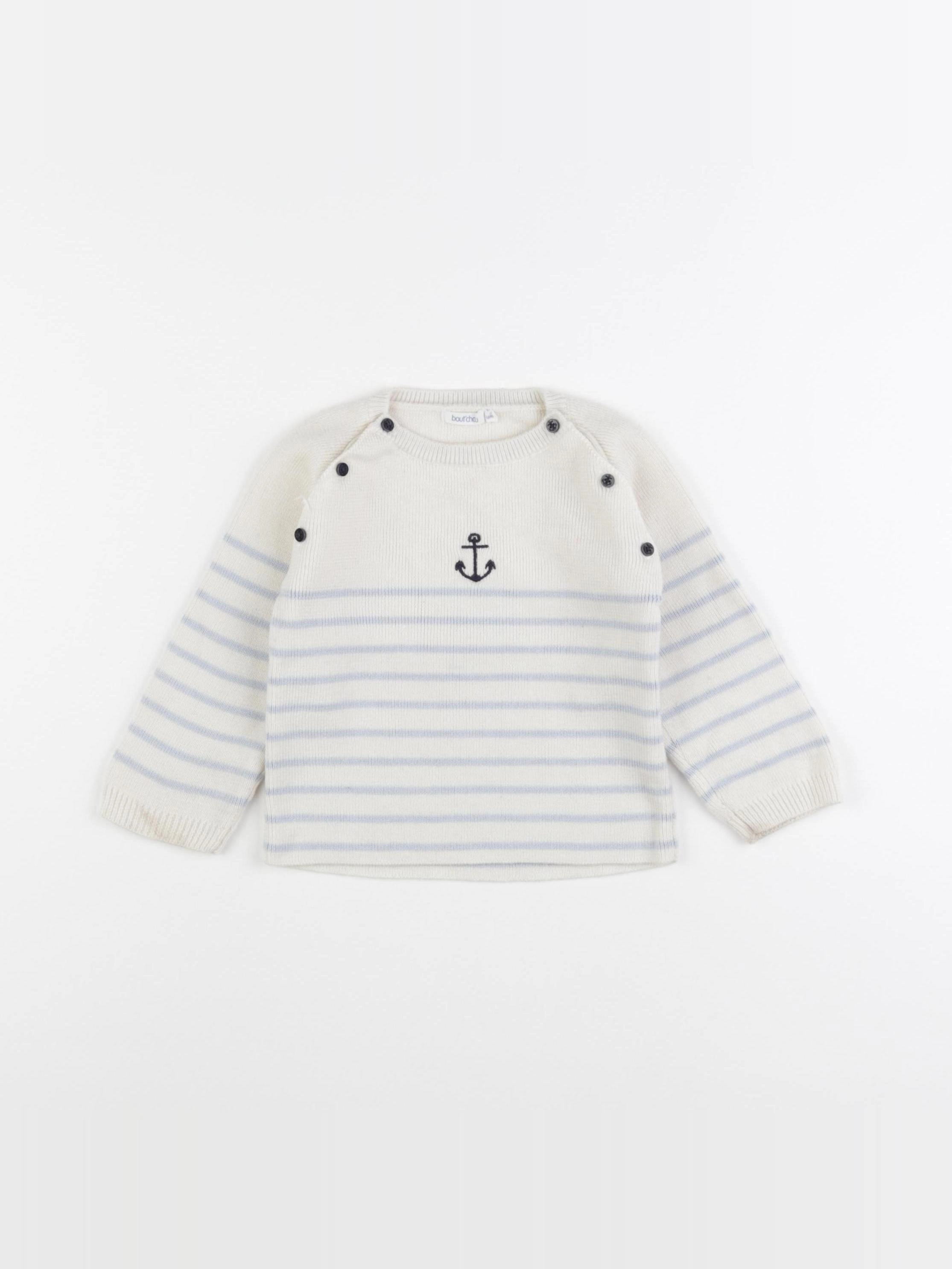 Boutchou - pull bleu - 18 mois