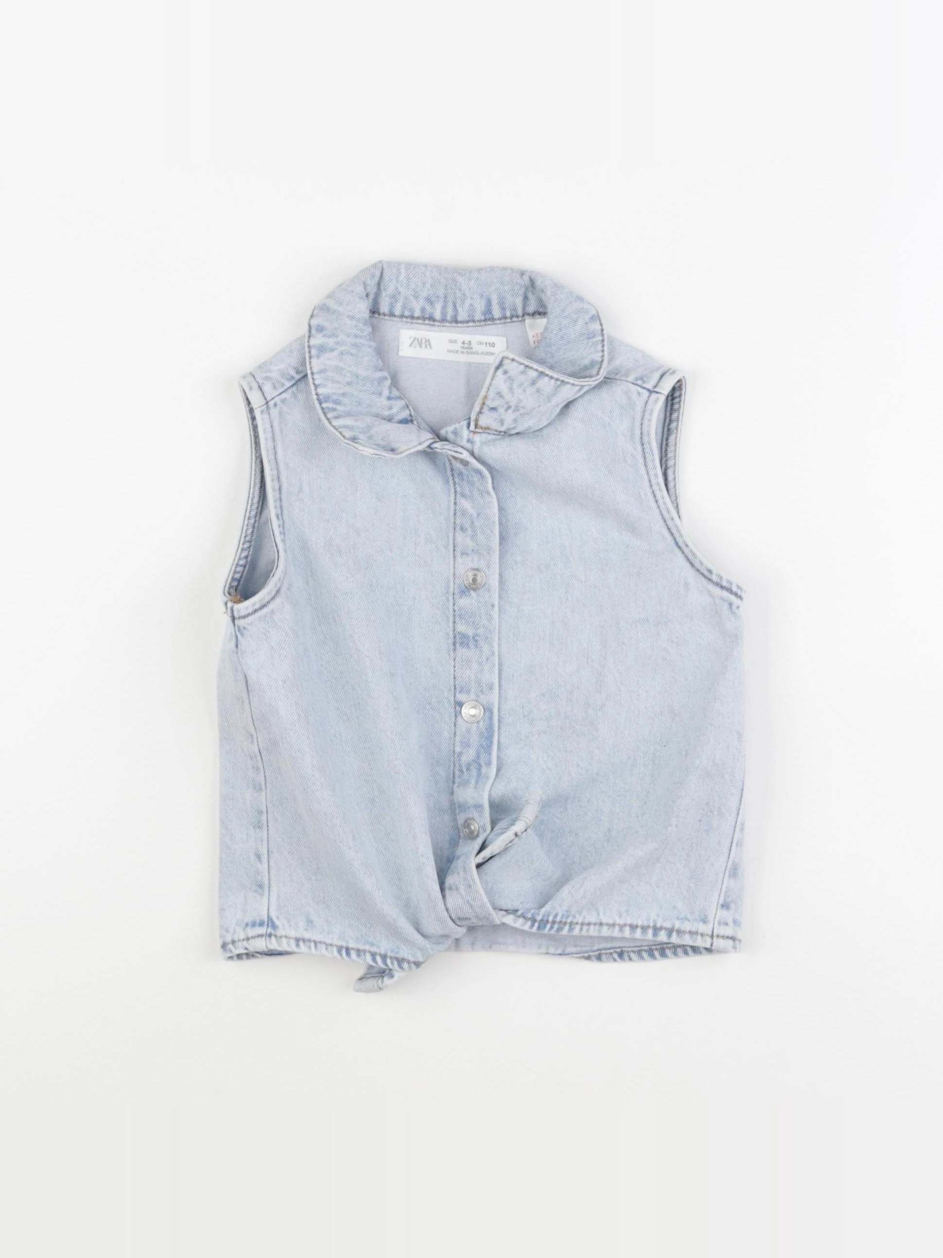 Zara - blouse bleu - 4/5 ans