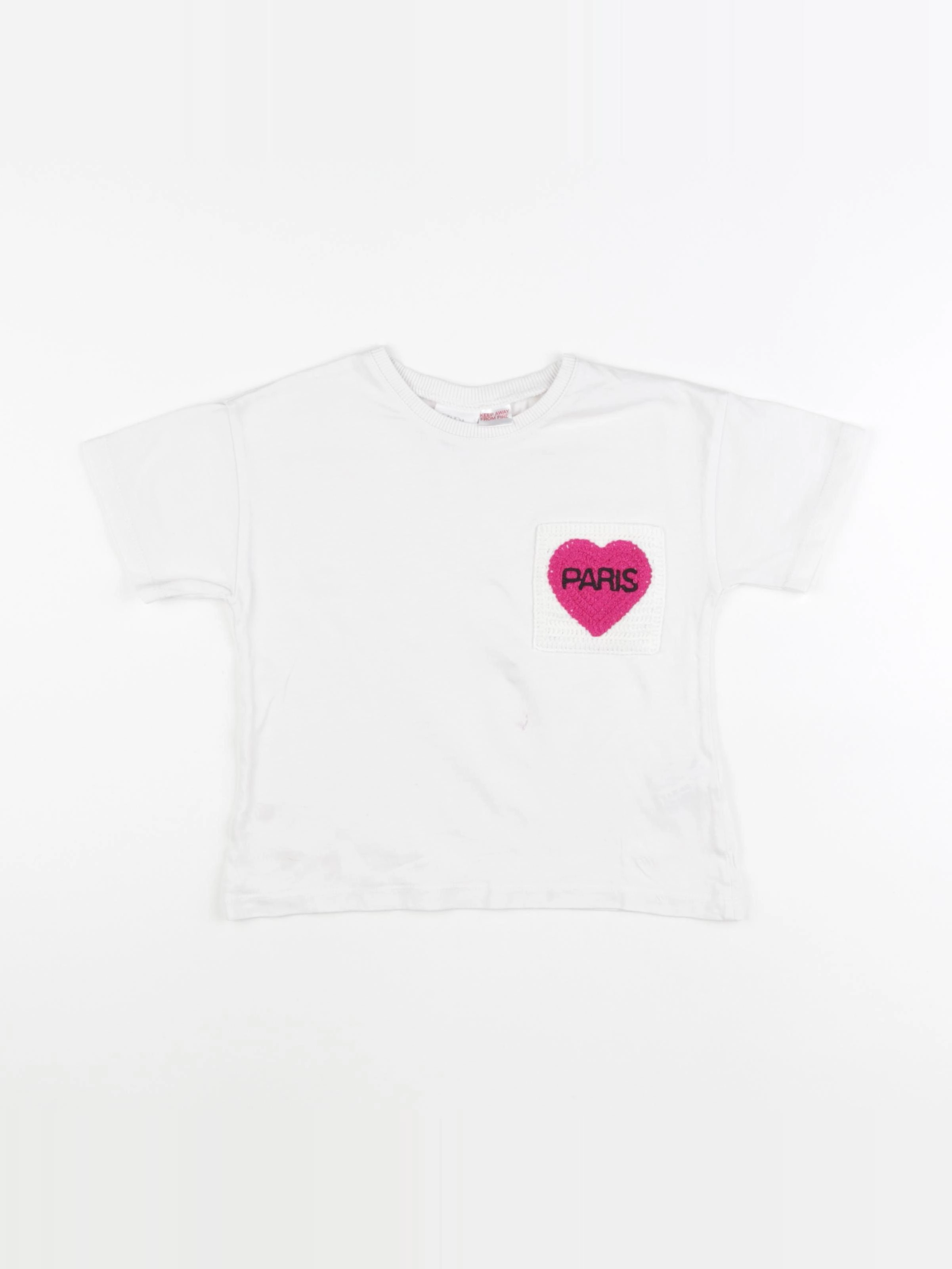 Zara - tee-shirt blanc - 4/5 ans