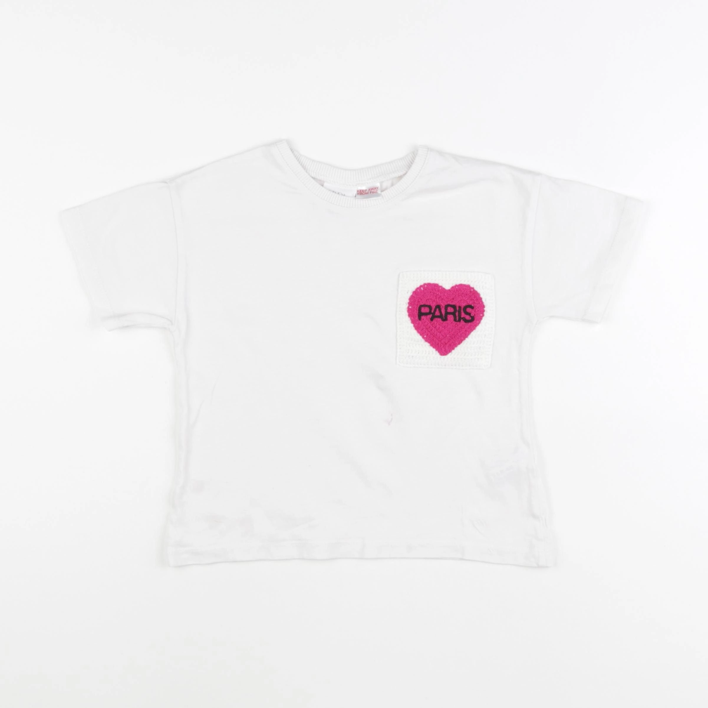 Zara - tee-shirt blanc - 4/5 ans