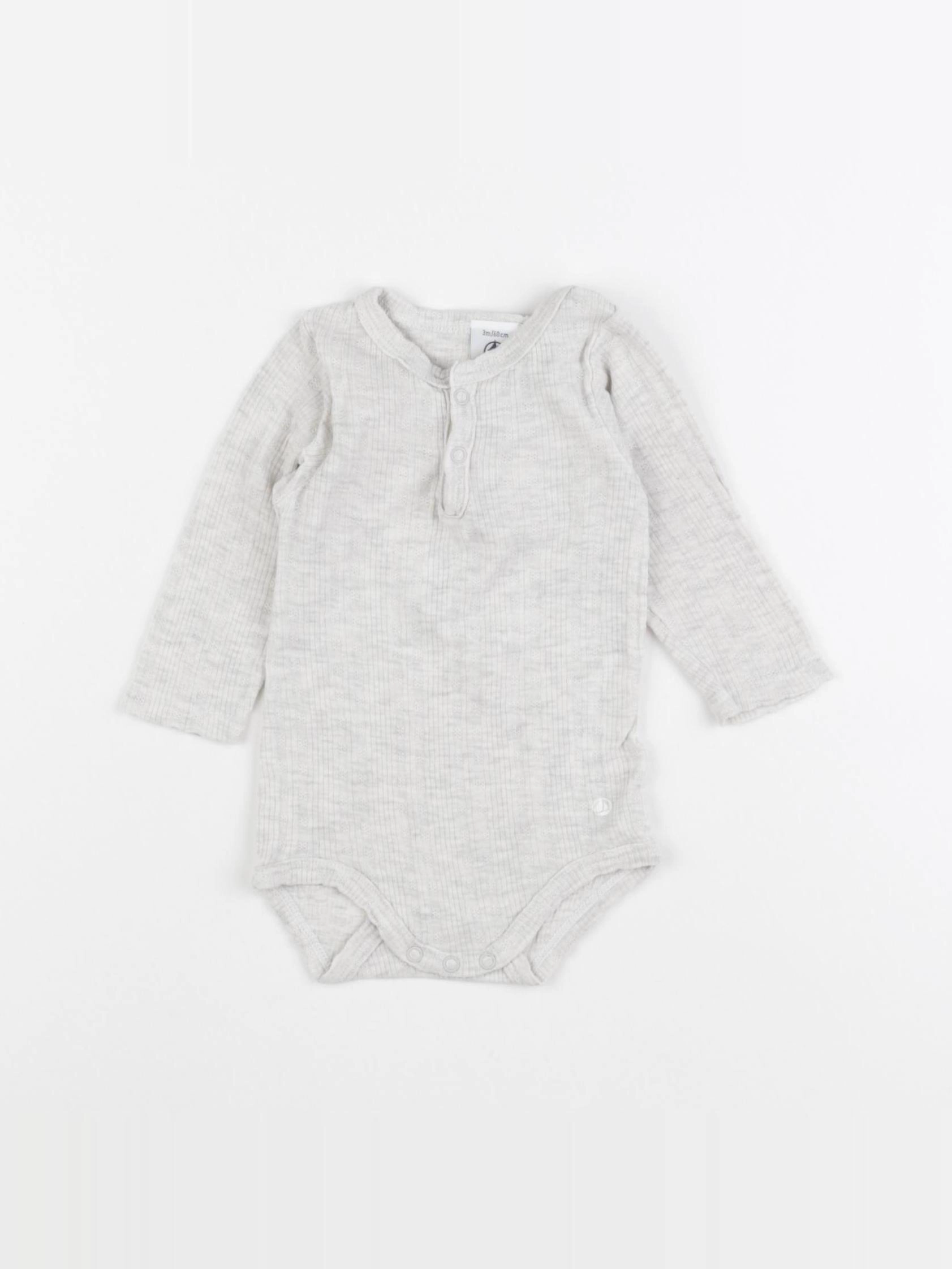 Petit Bateau - body beige - 3 mois