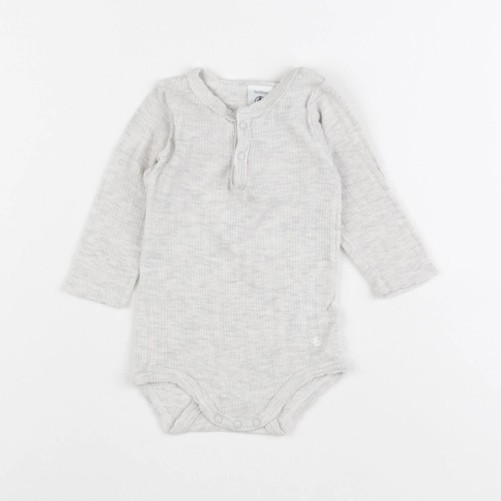 Petit Bateau - body beige - 3 mois