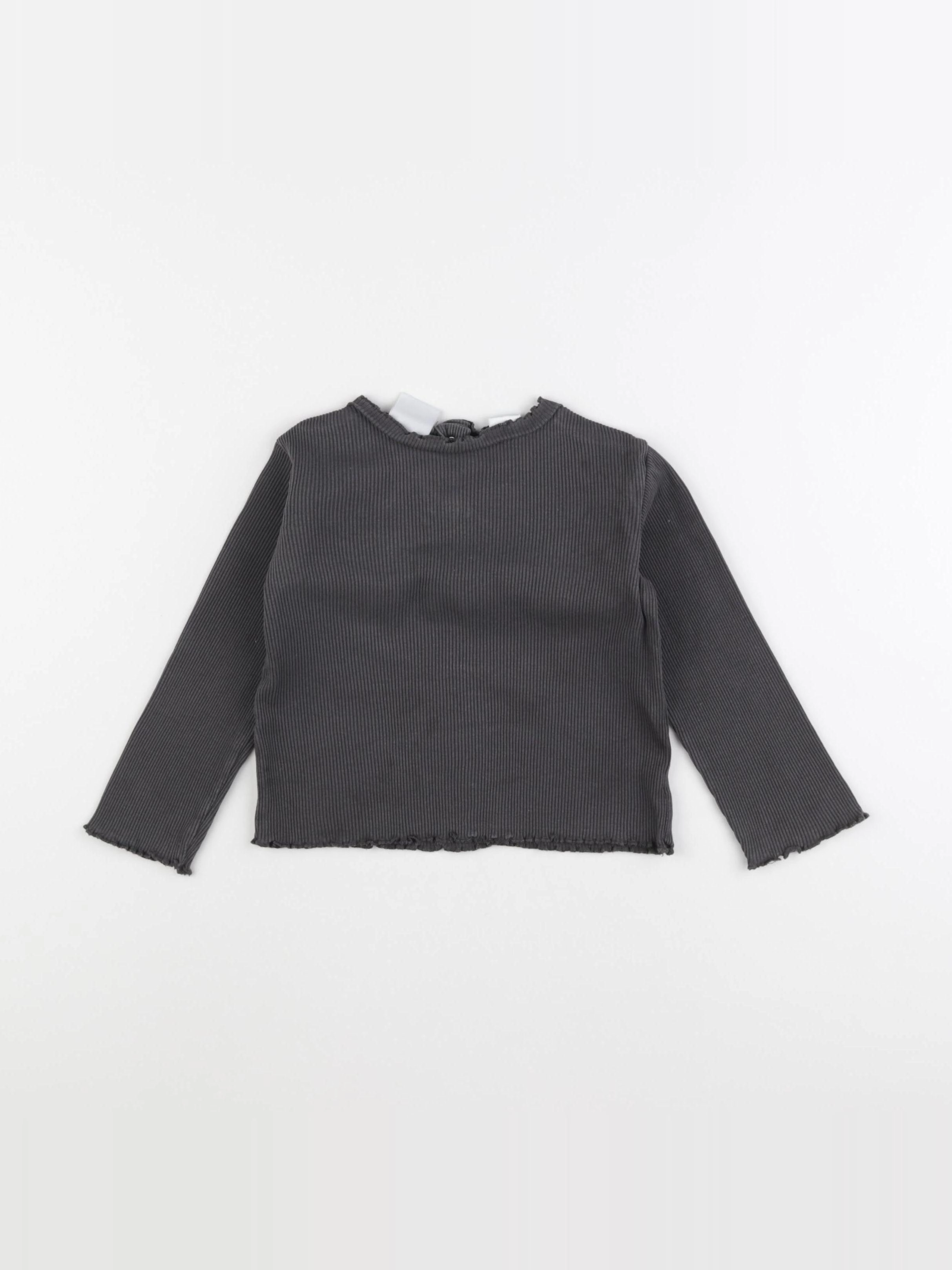Zara - tee-shirt gris - 18/24 mois