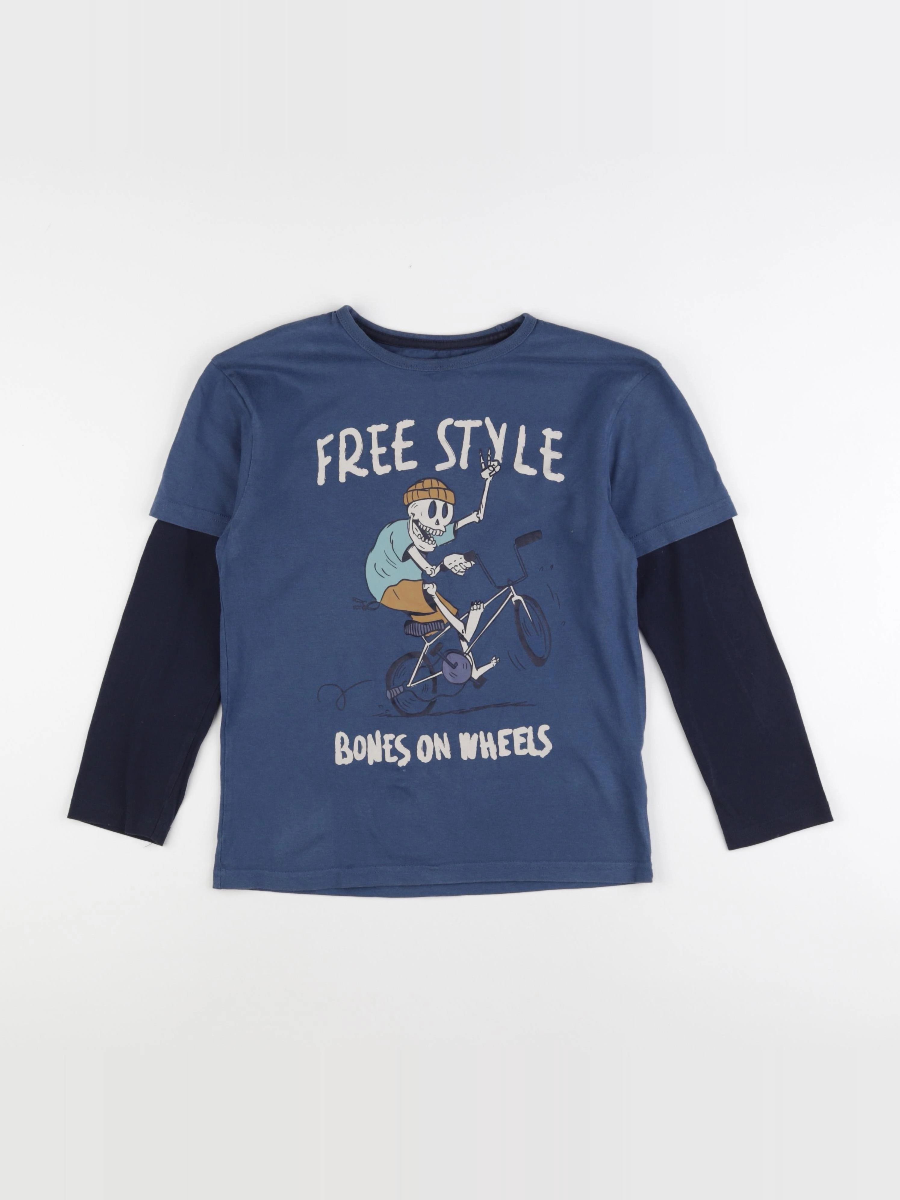 Vertbaudet - tee-shirt bleu - 10 ans