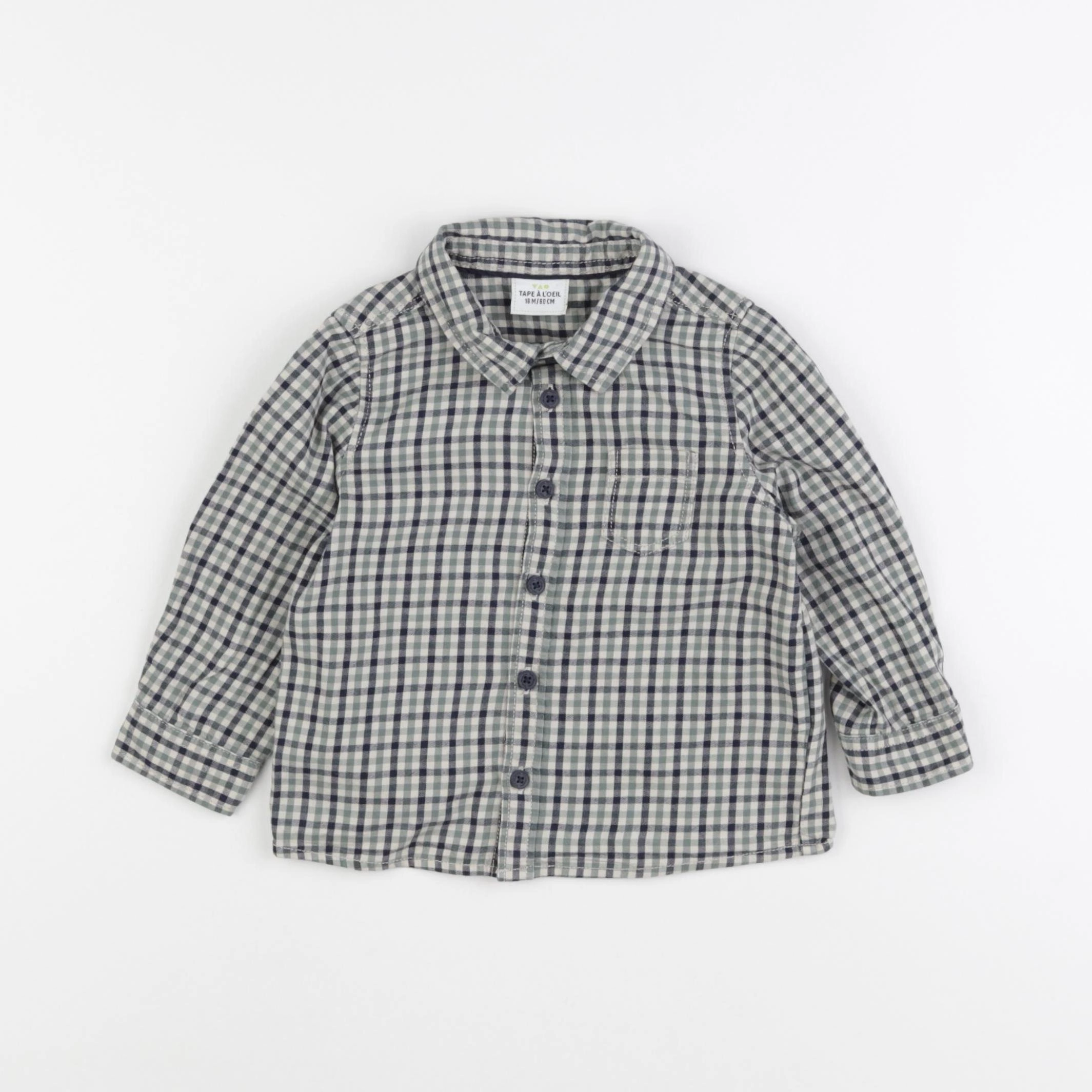 Tape à l'oeil - chemise vert - 18 mois