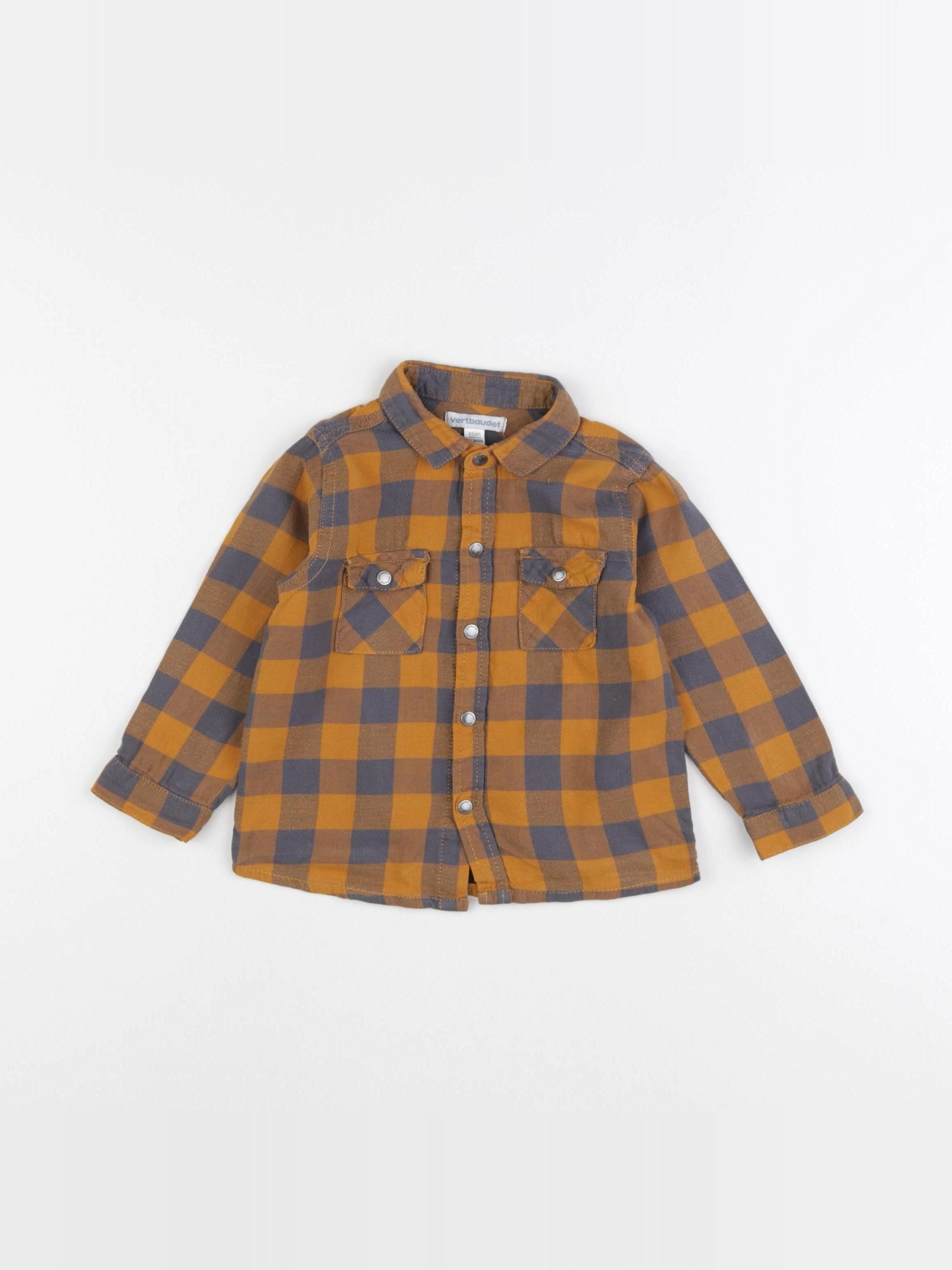 Vertbaudet - chemise marron - 18 mois