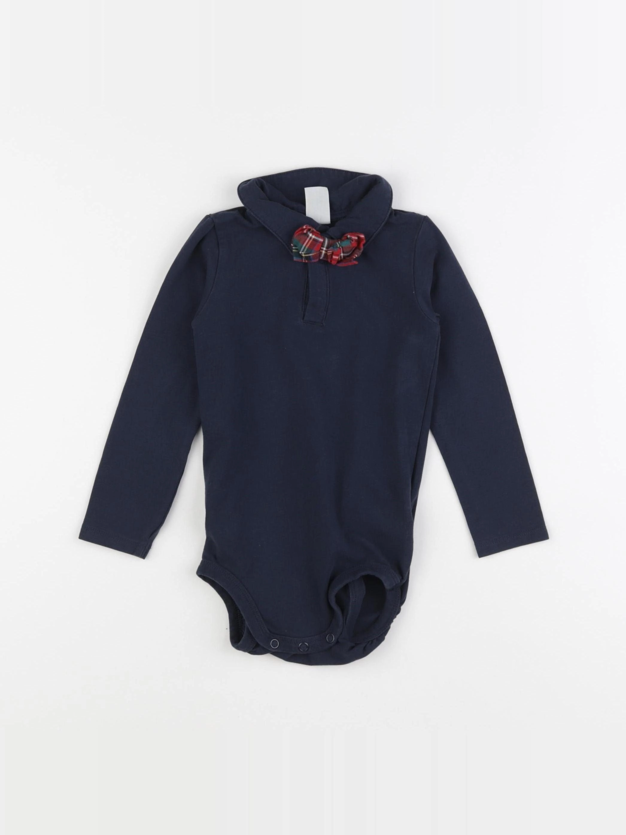 H&M - body à col bleu - 18/24 mois