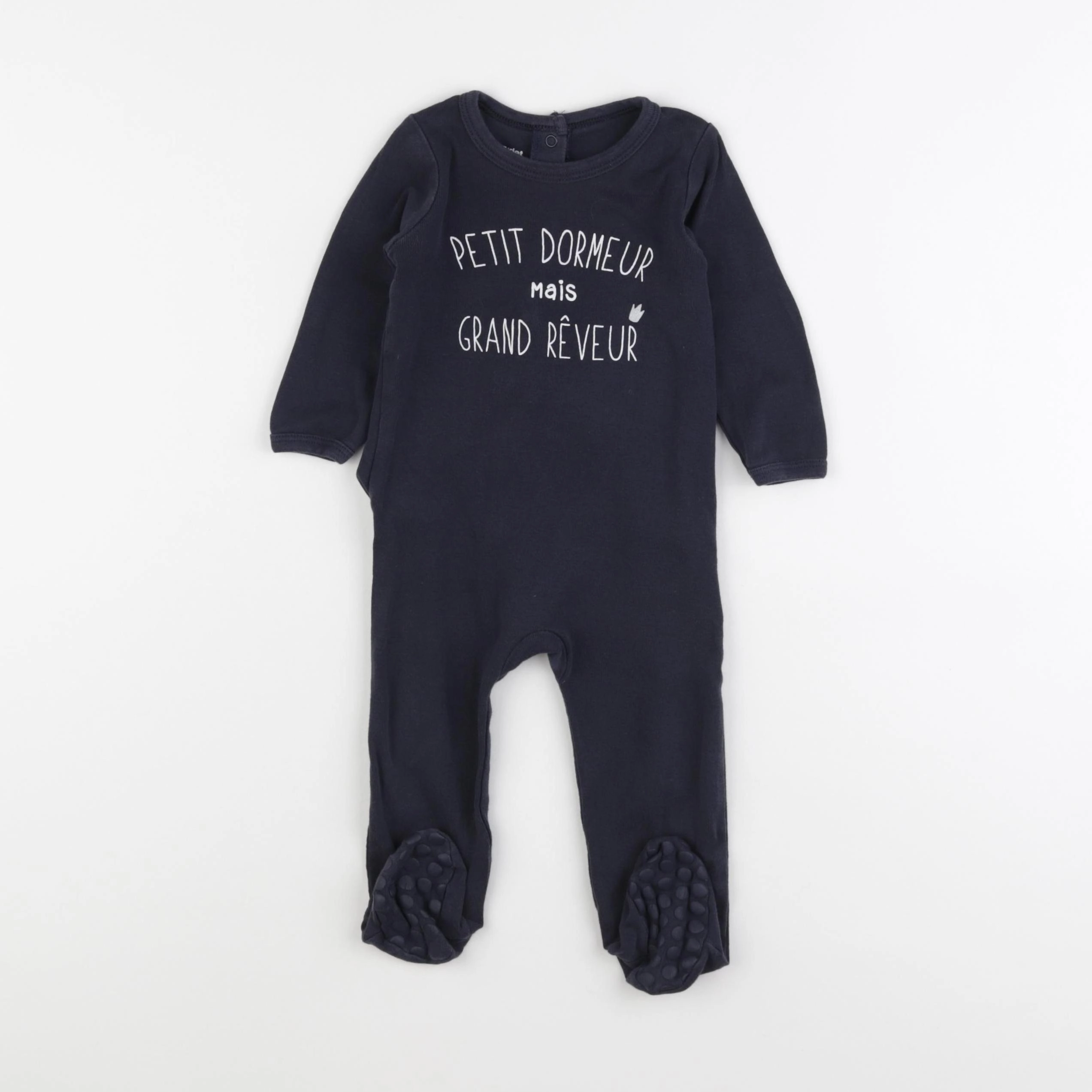 Vertbaudet - pyjama coton bleu - 12 mois