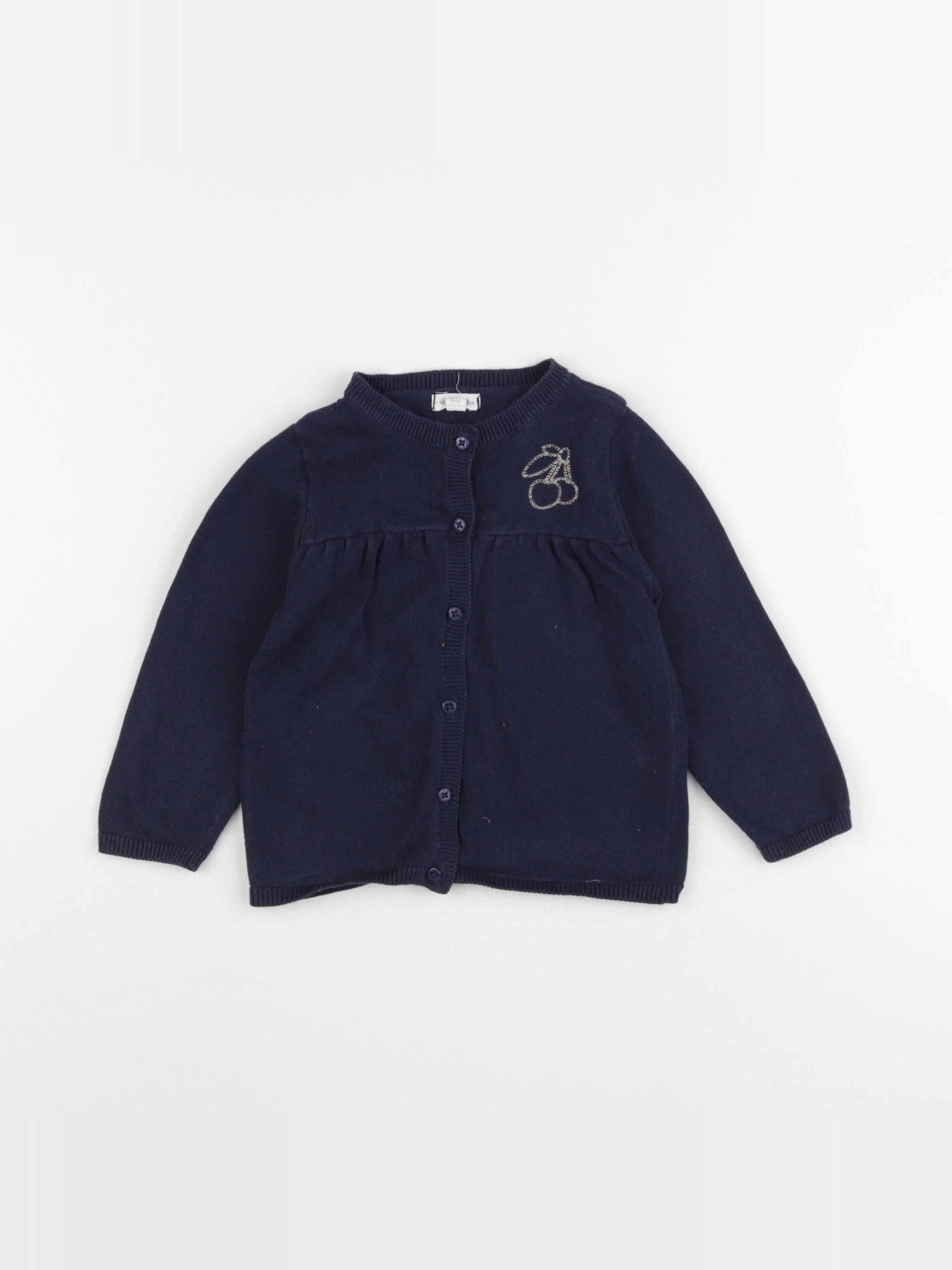 Vertbaudet - gilet bleu - 18 mois