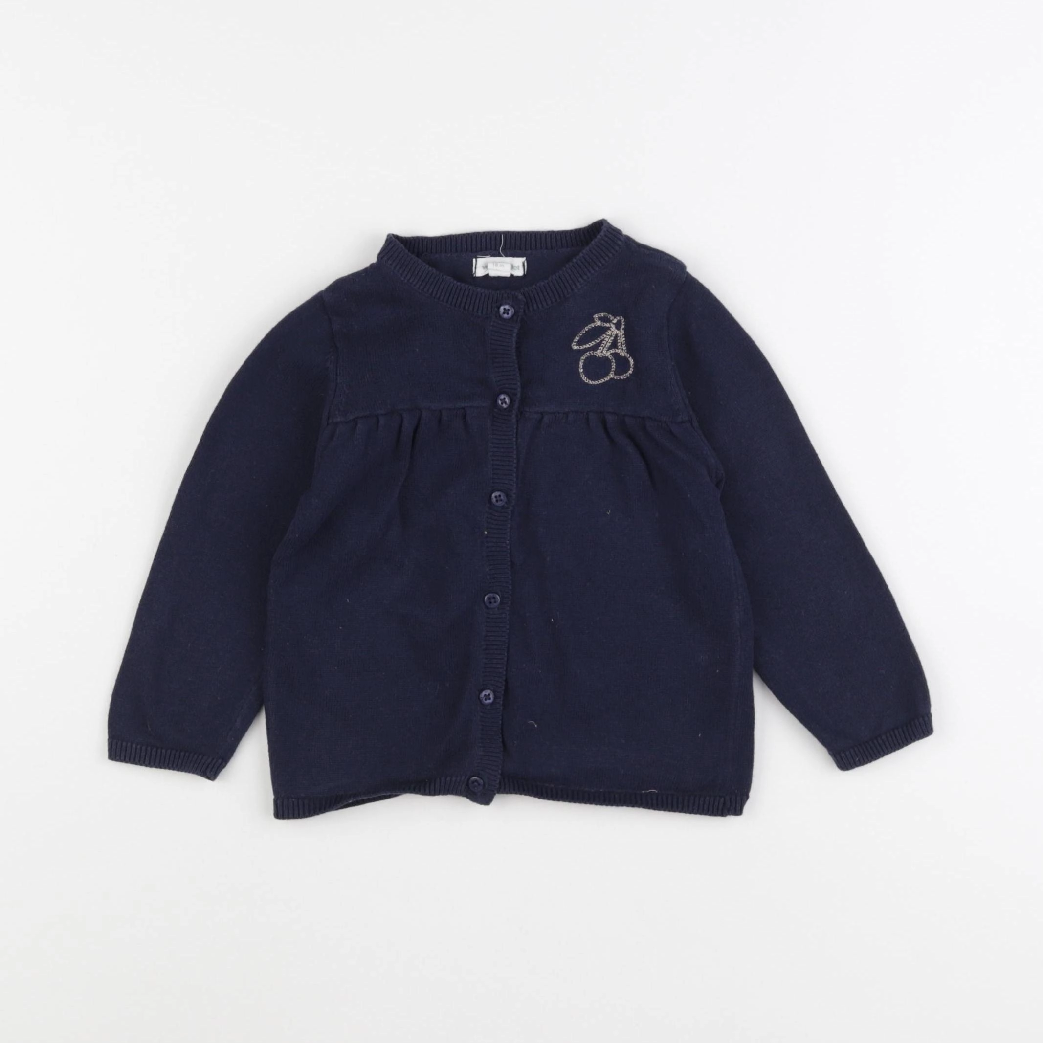 Vertbaudet - gilet bleu - 18 mois