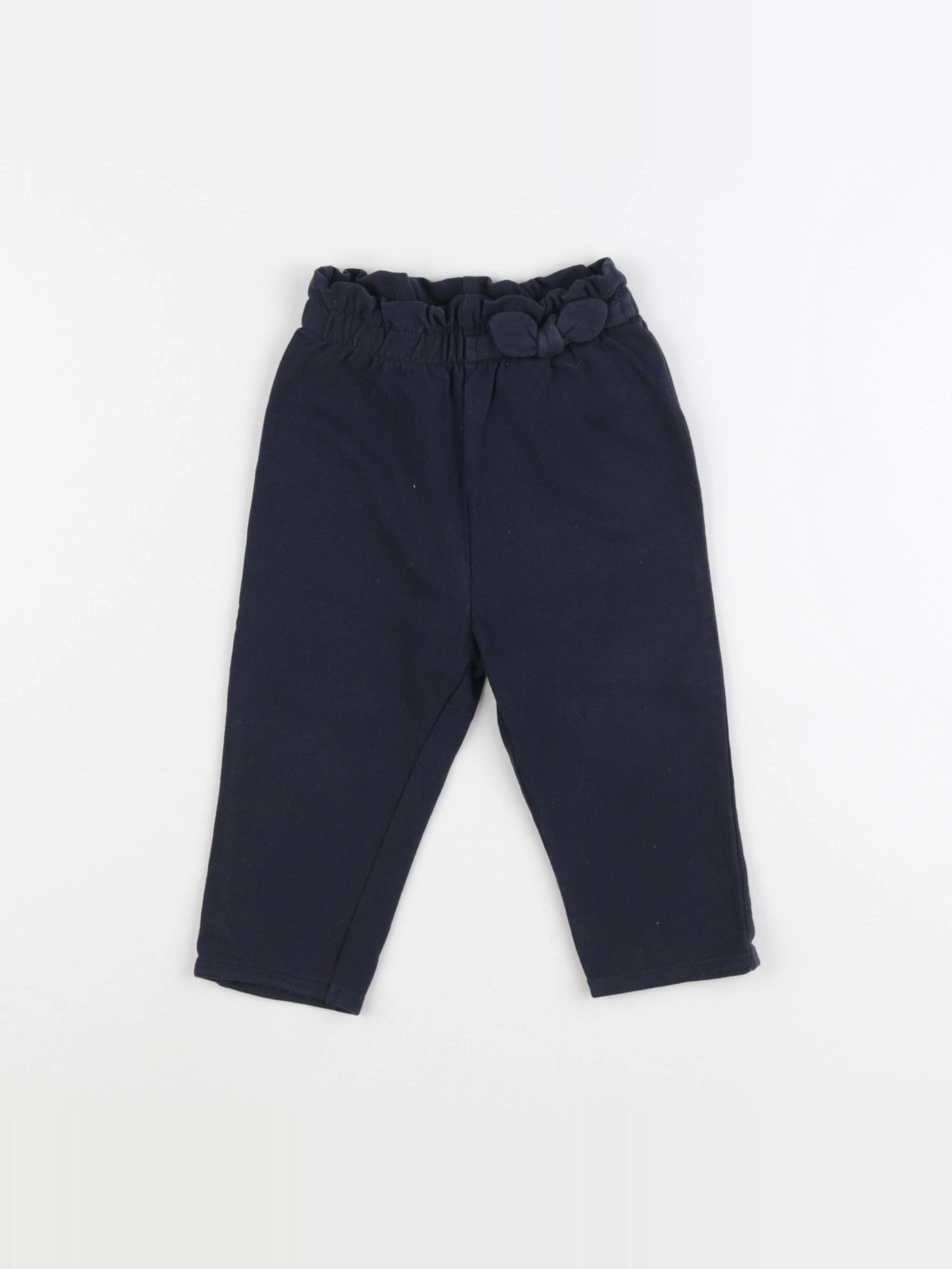 Vertbaudet - pantalon bleu - 12 mois