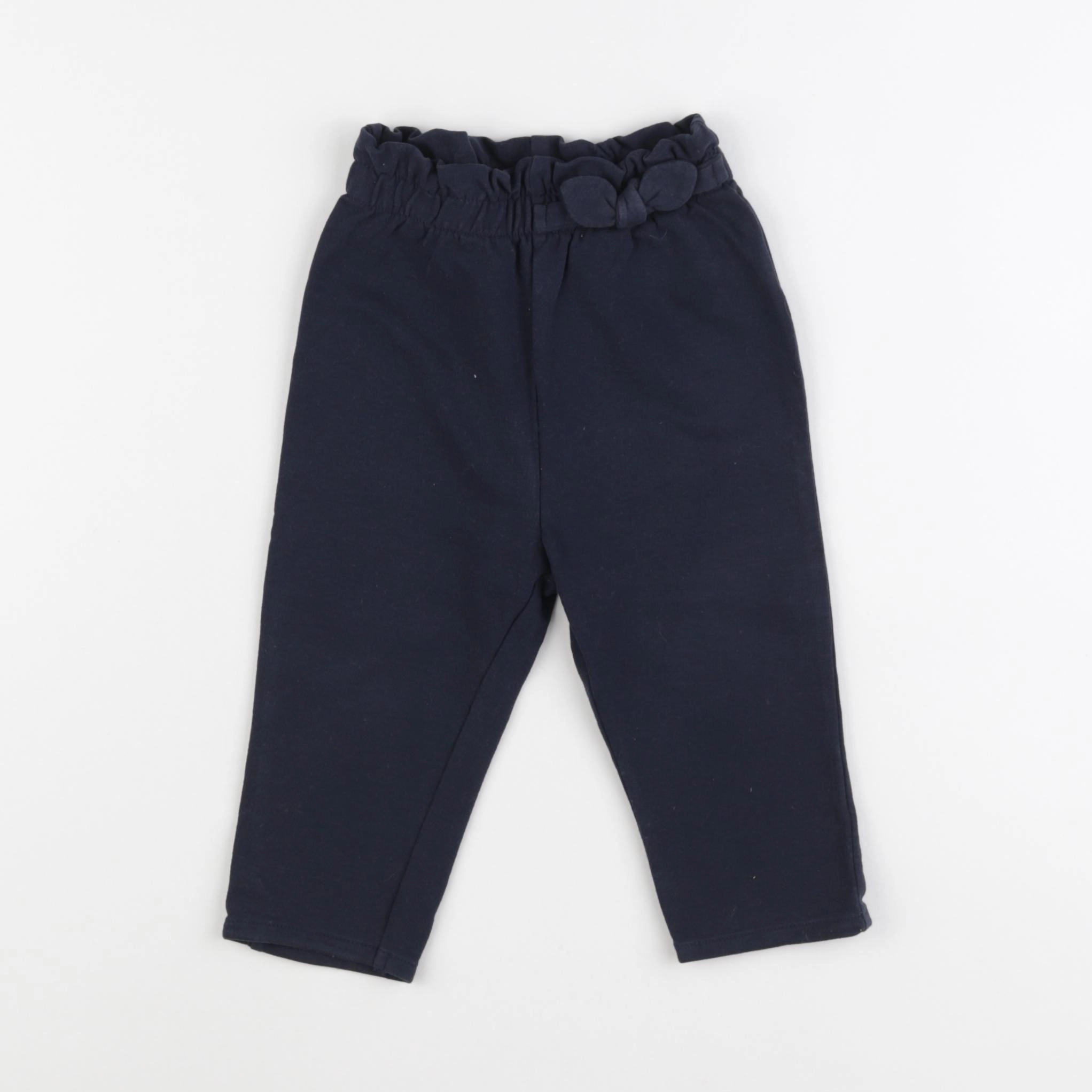 Vertbaudet - pantalon bleu - 12 mois