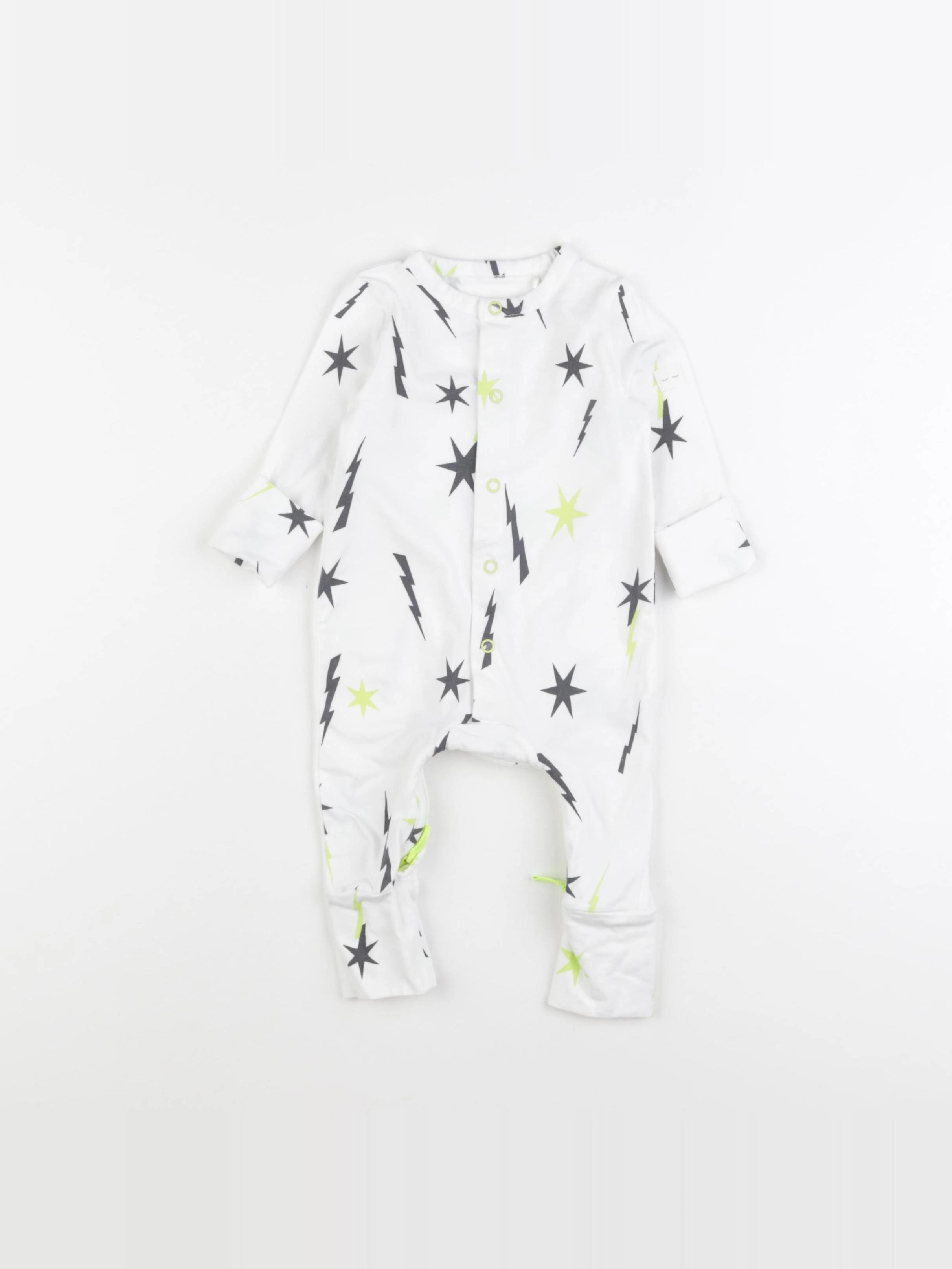 Seraphine - pyjama coton blanc - 0/3 mois
