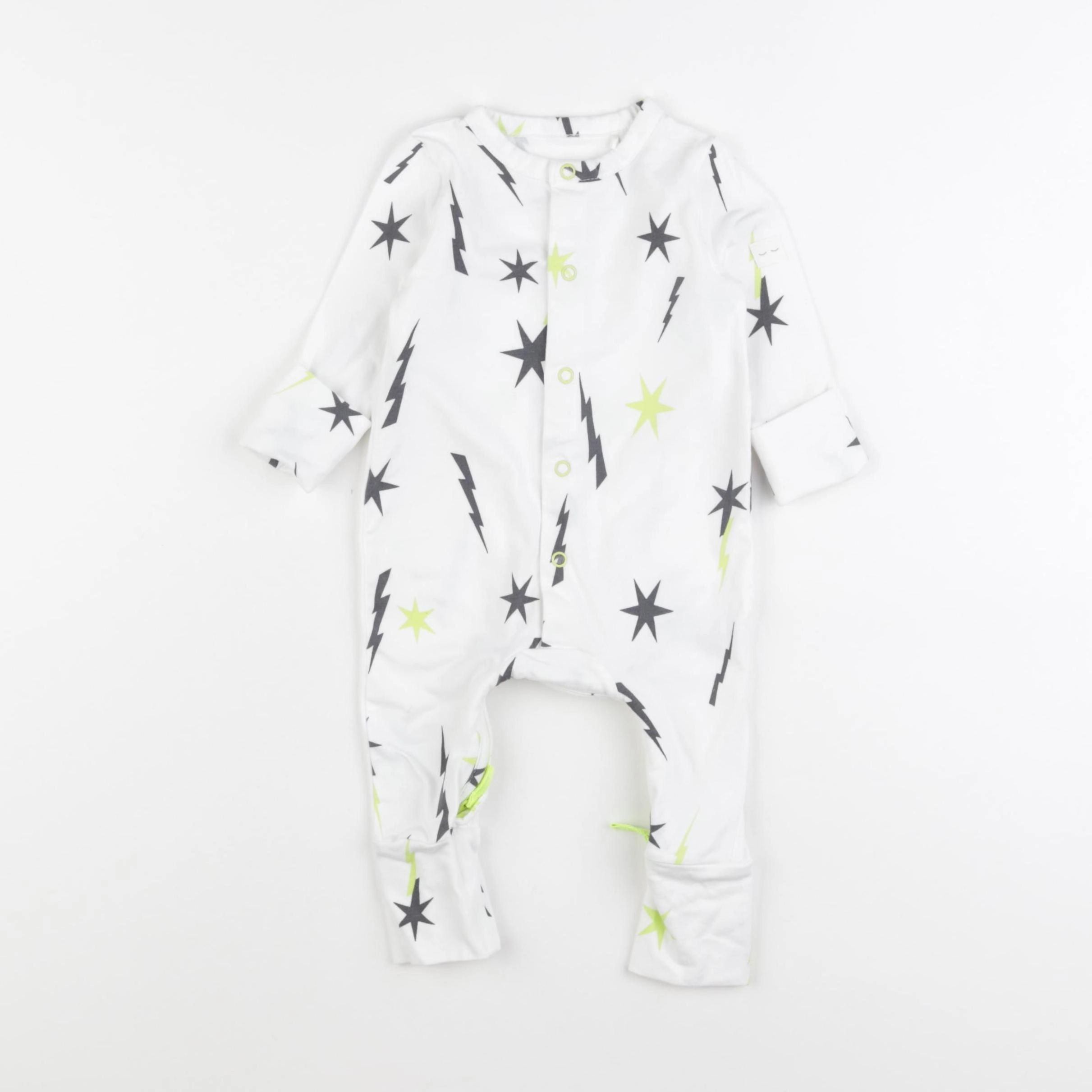 Seraphine - pyjama coton blanc - 0/3 mois