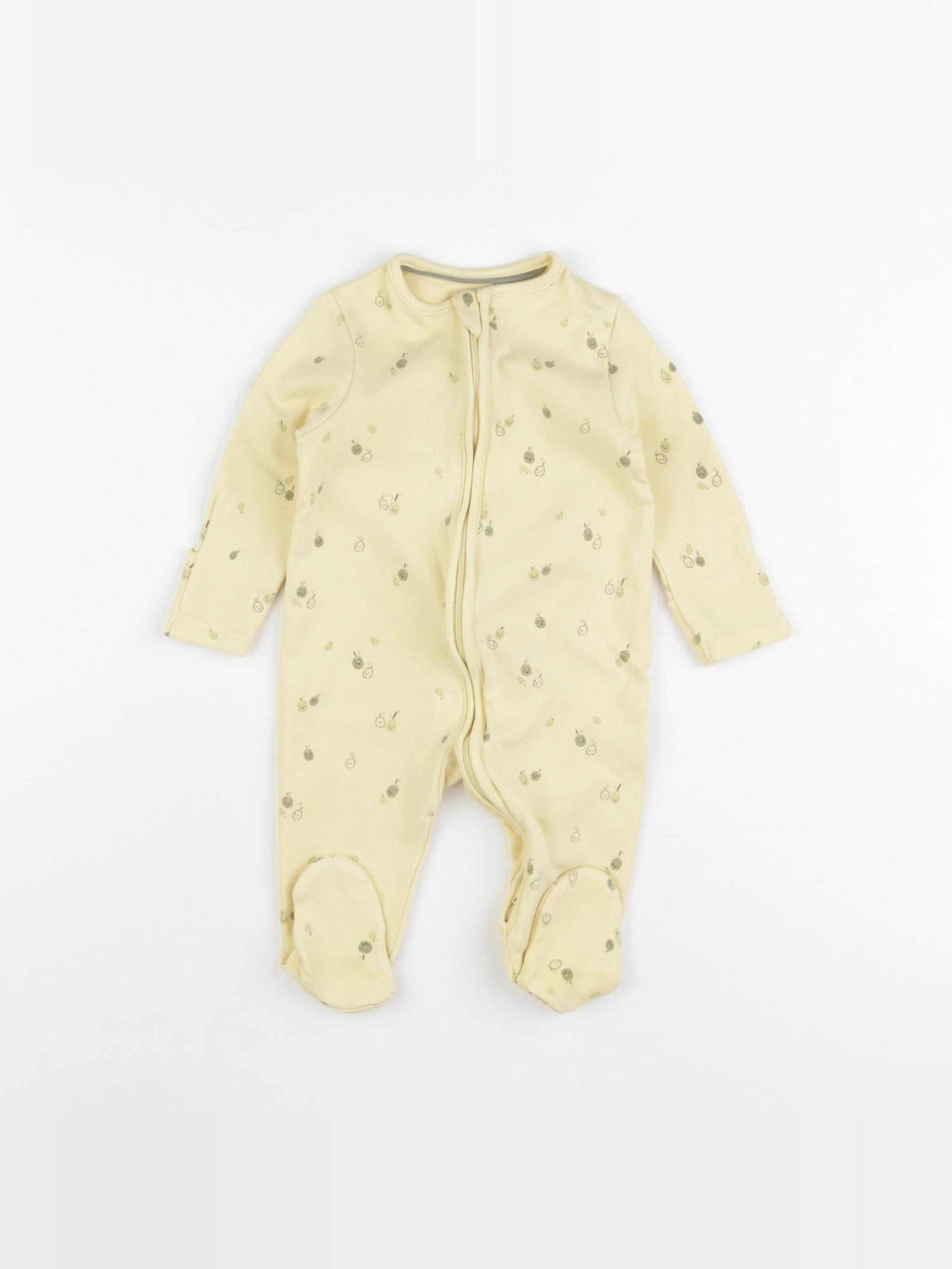 John Lewis - pyjama coton jaune - 3/6 mois