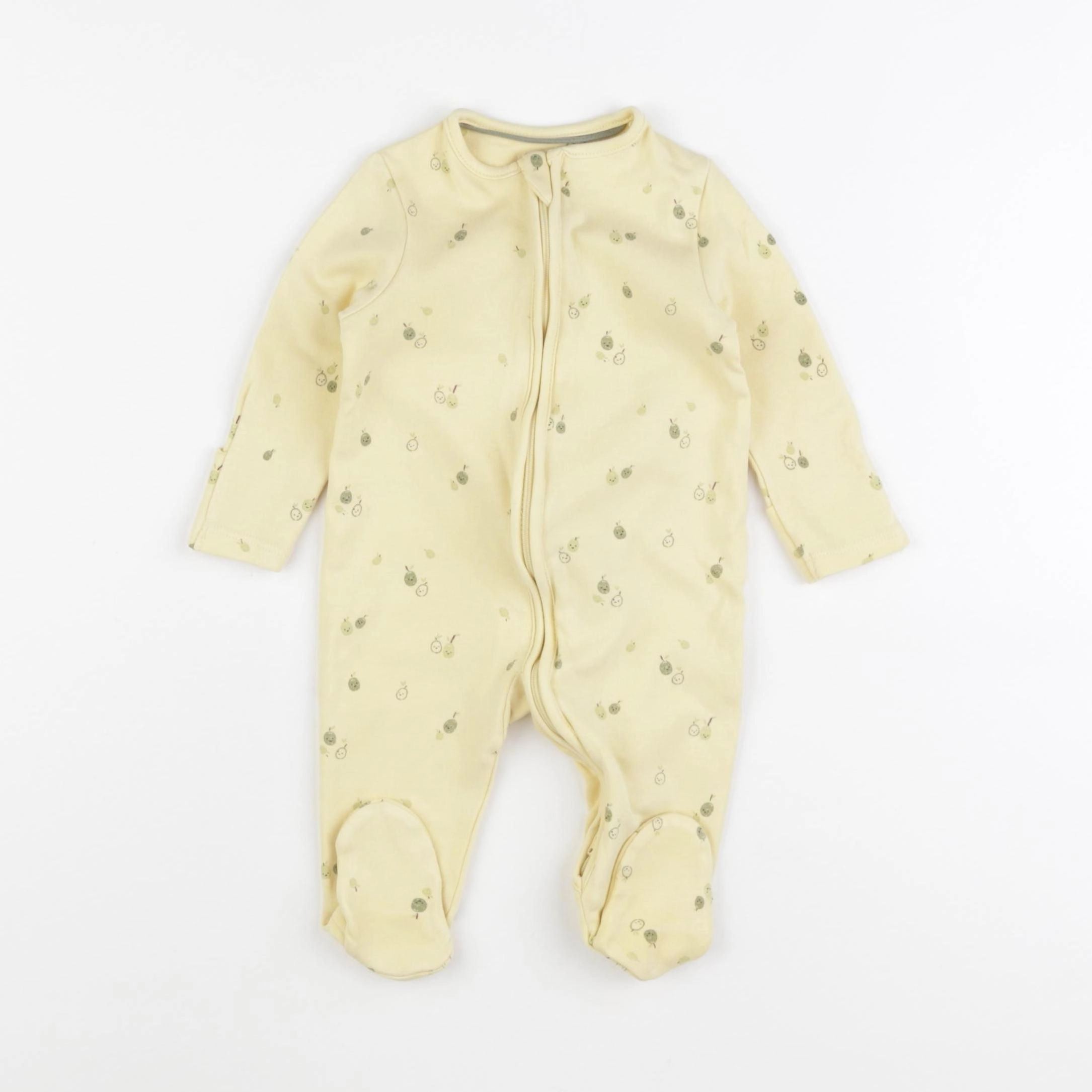 John Lewis - pyjama coton jaune - 3/6 mois