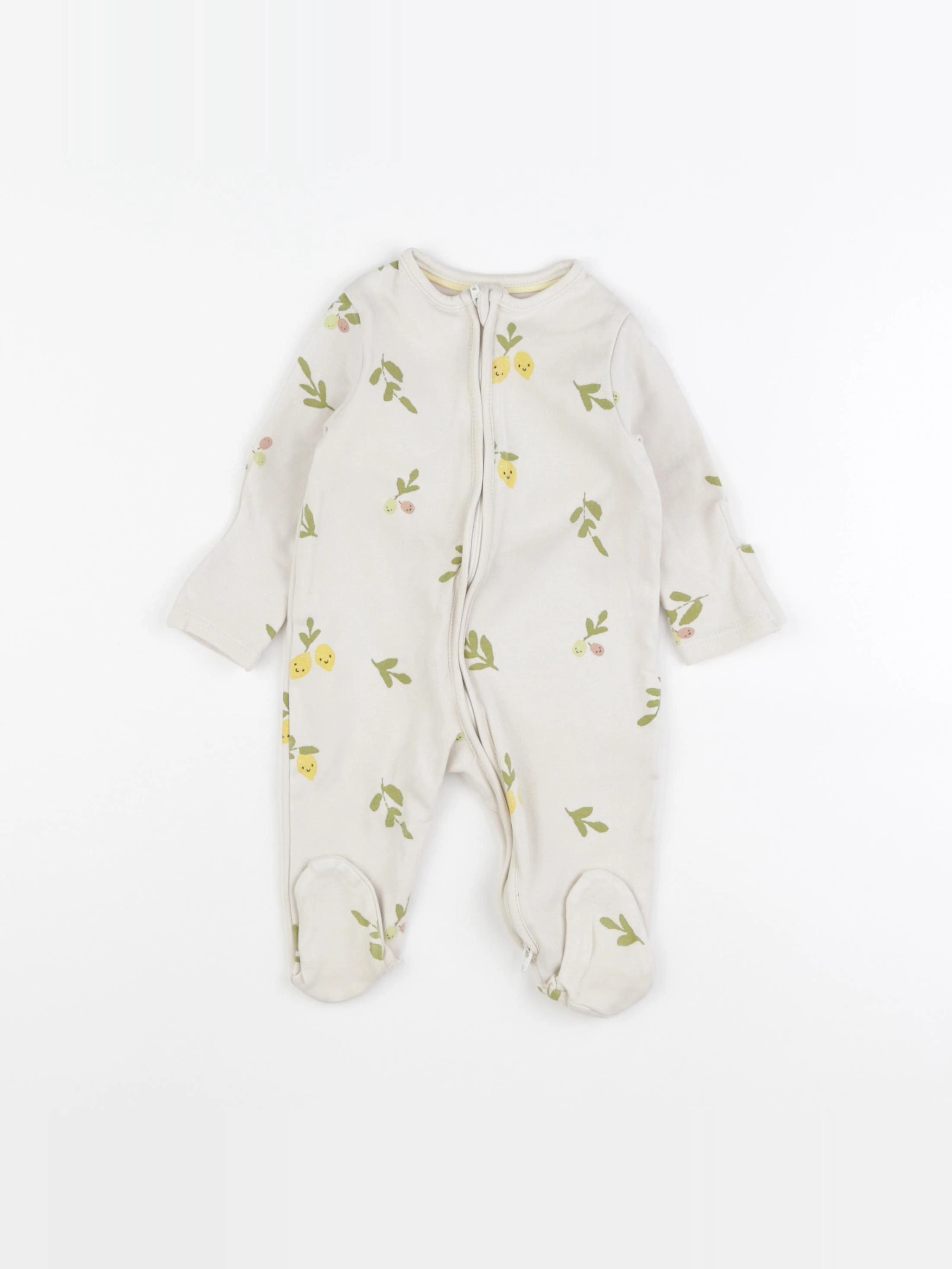 John Lewis - pyjama coton gris - 3/6 mois