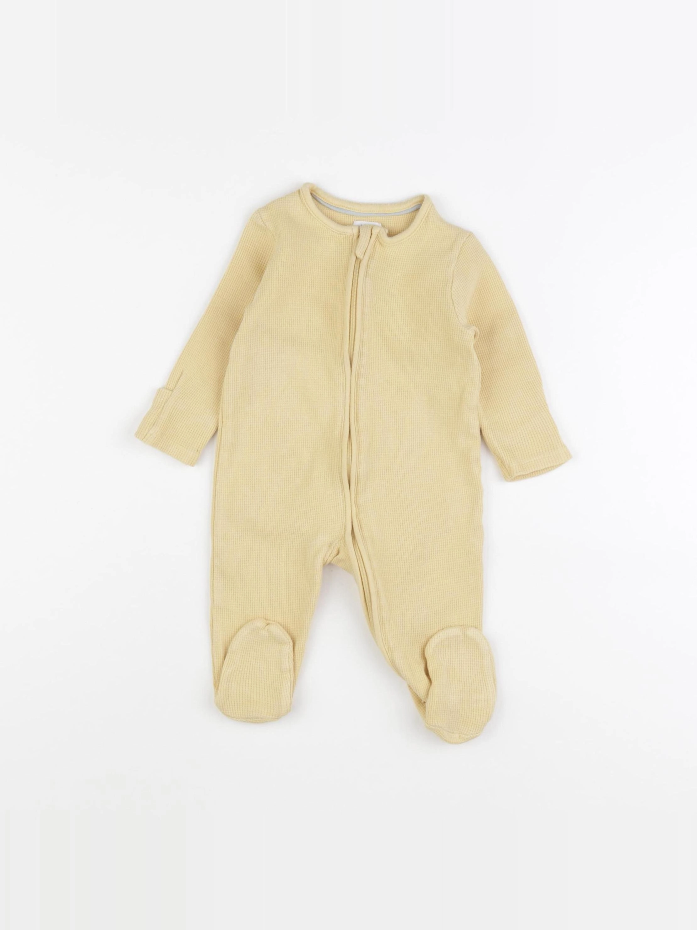 John Lewis - pyjama coton jaune - 3/6 mois